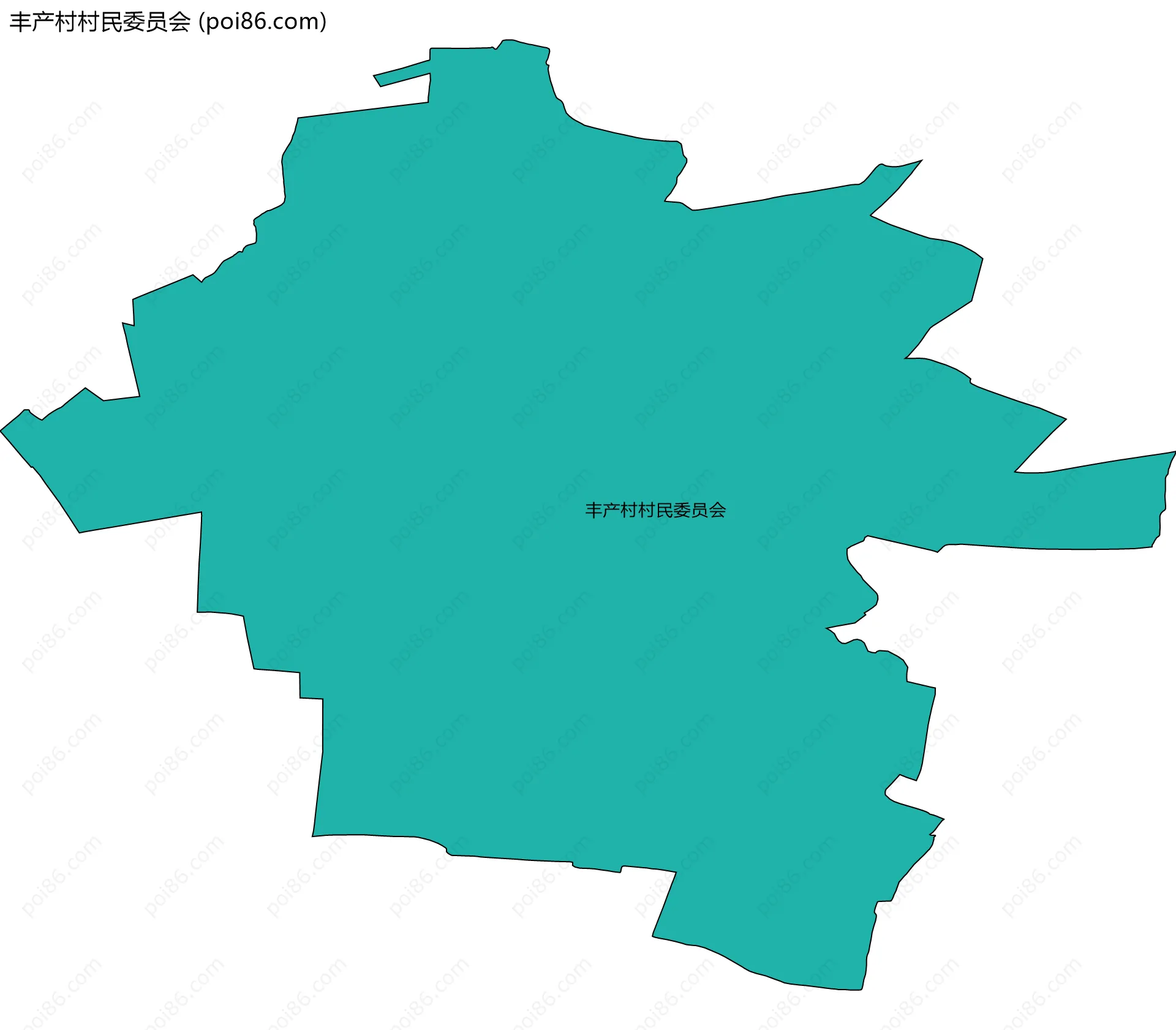丰产村村民委员会边界地图