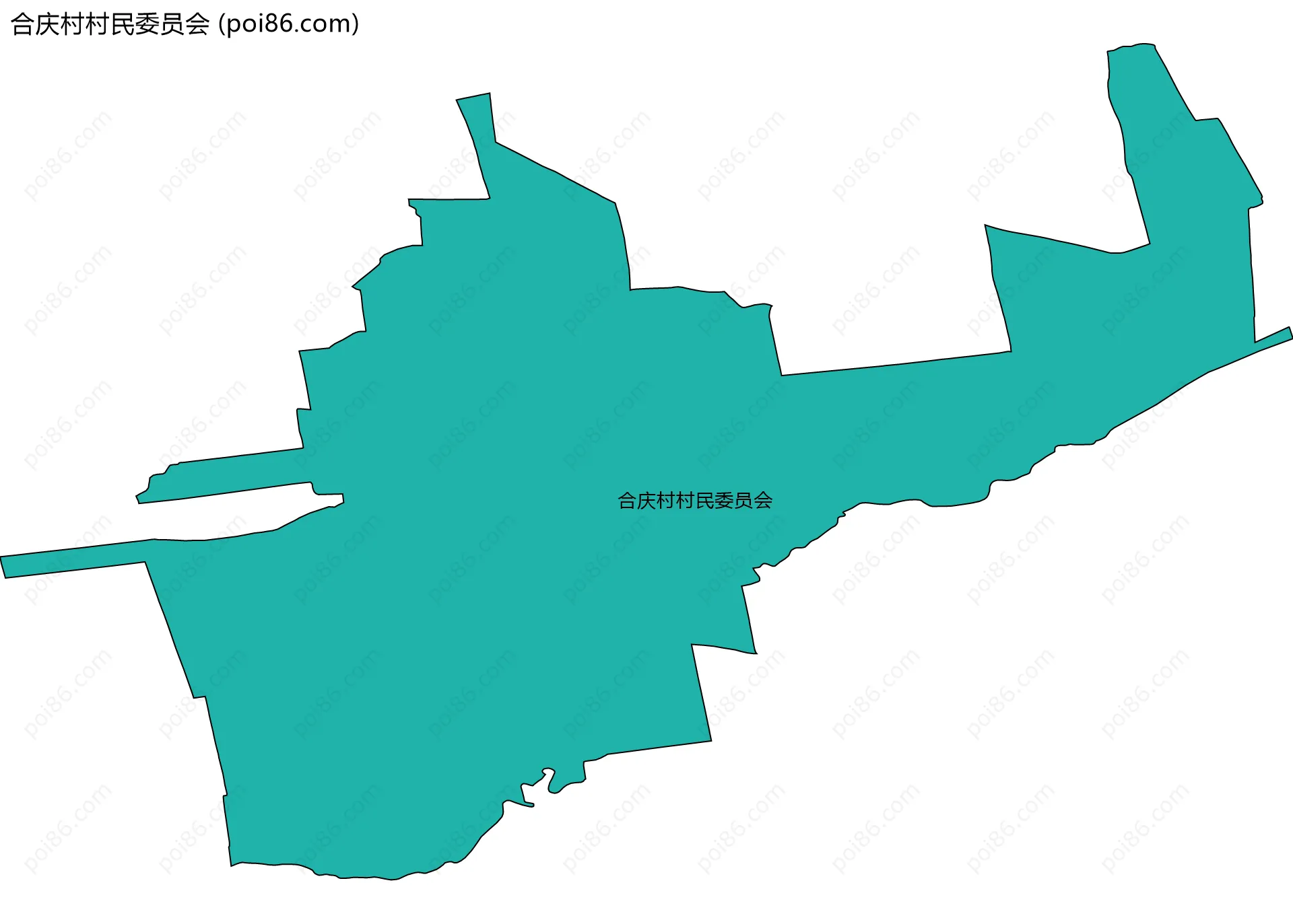 合庆村村民委员会边界地图