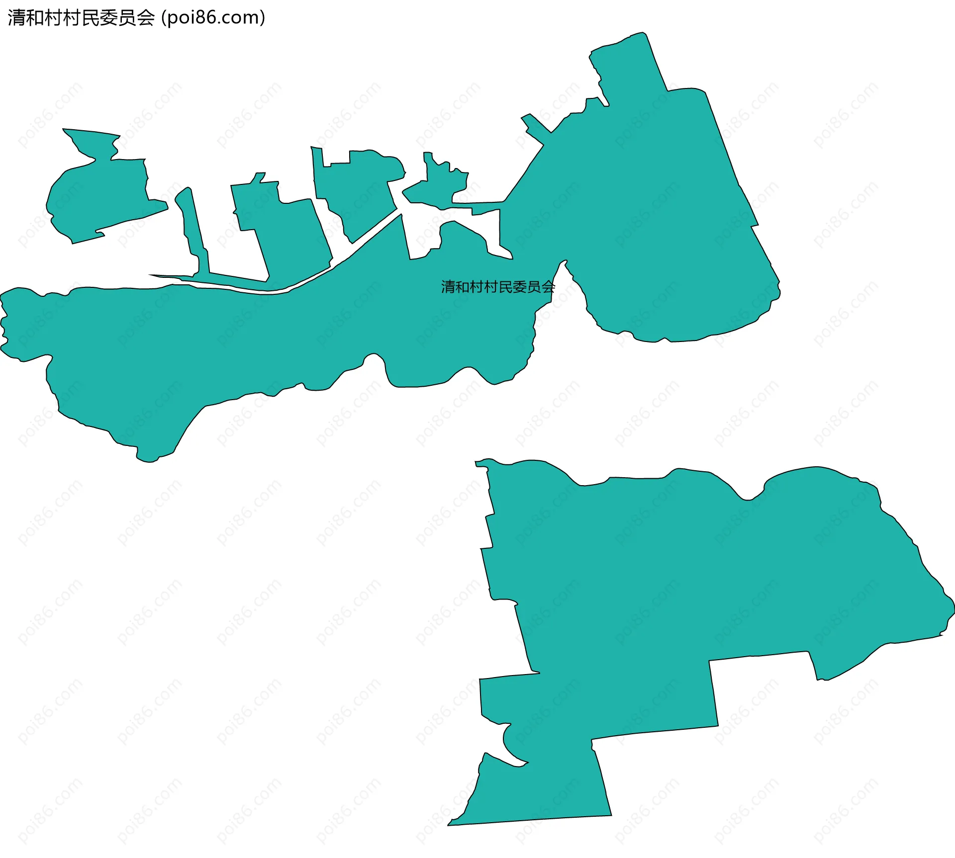 清和村村民委员会边界地图