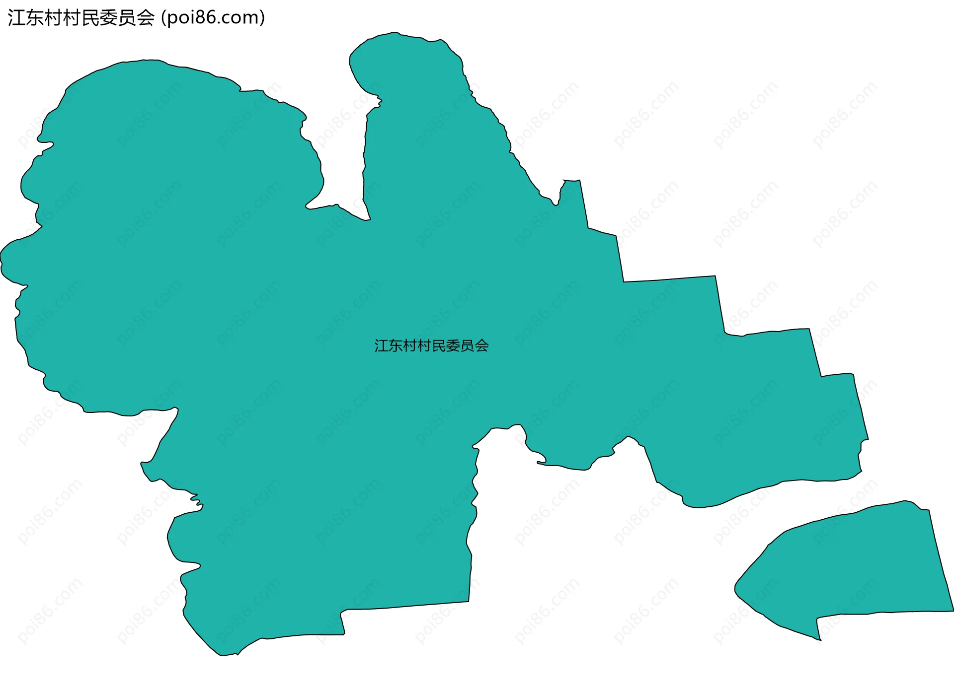 江东村村民委员会边界地图