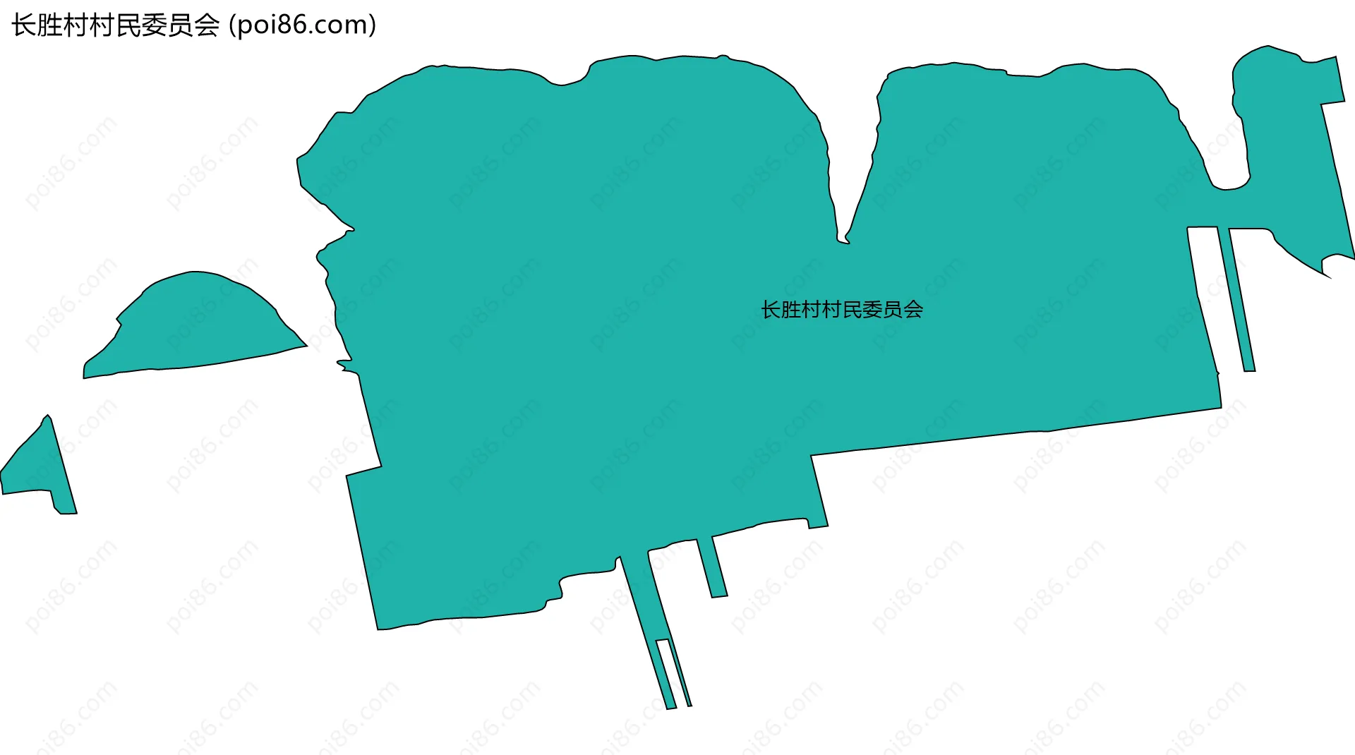 长胜村村民委员会边界地图