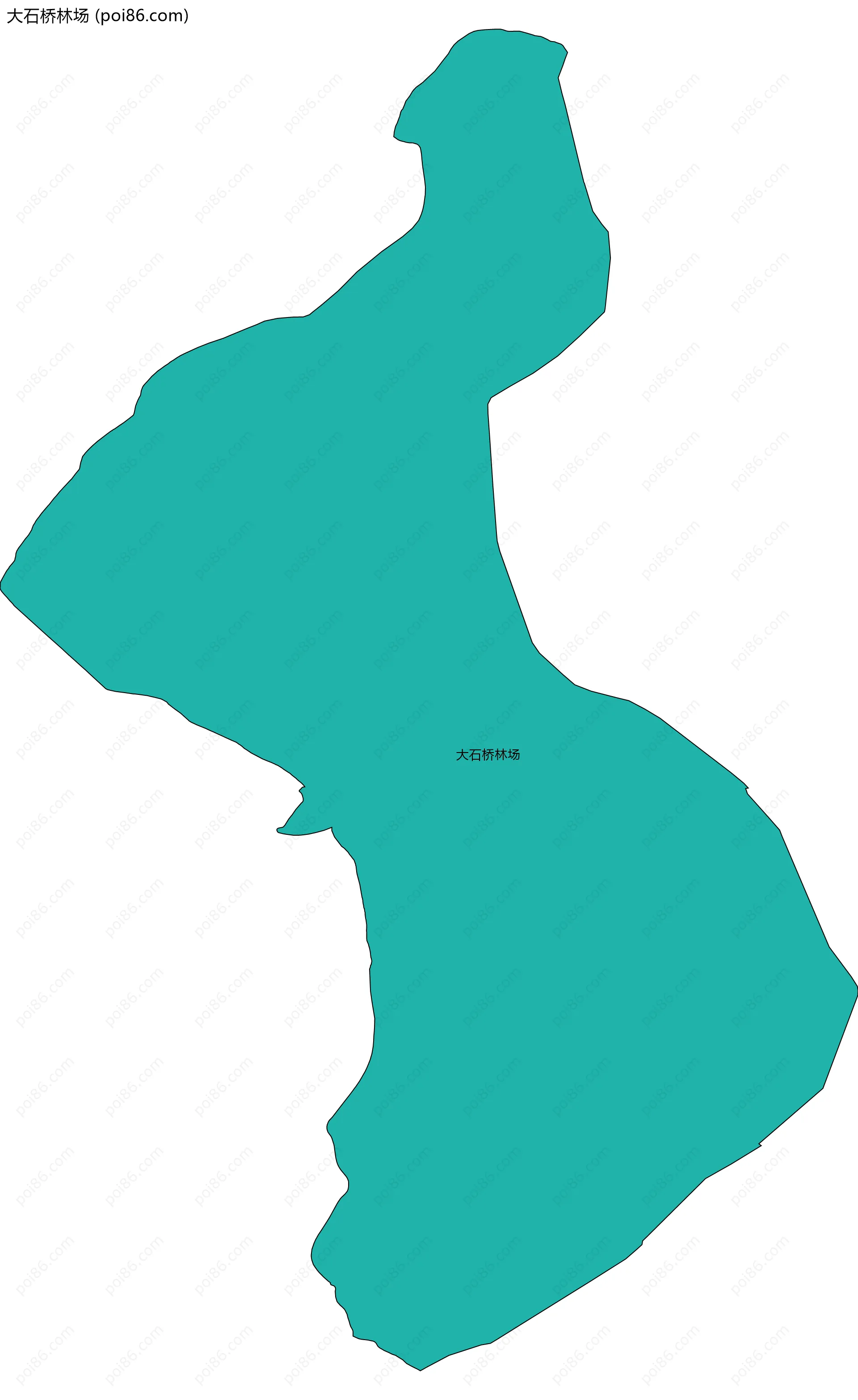 大石桥林场边界地图