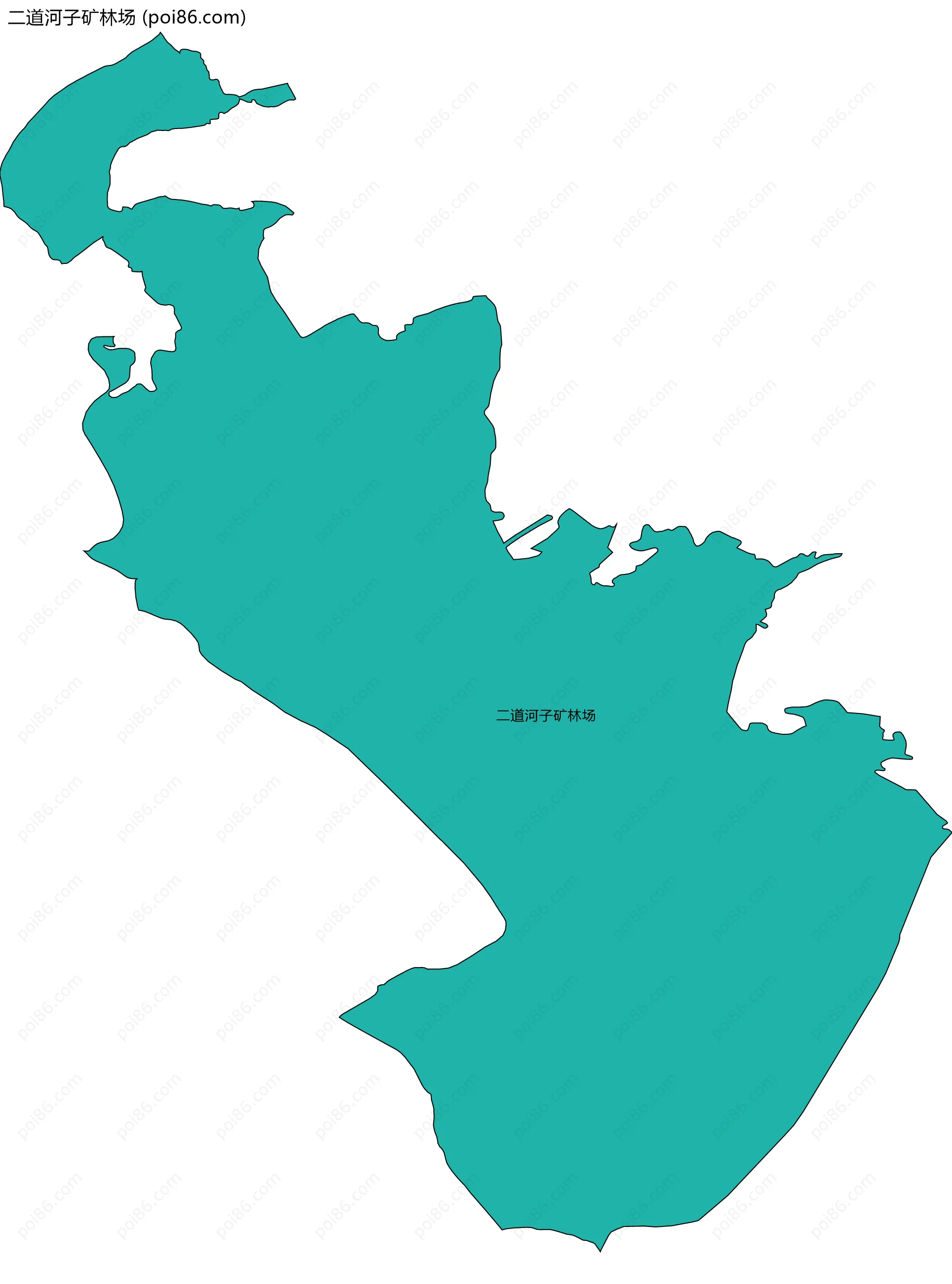 二道河子矿林场边界地图