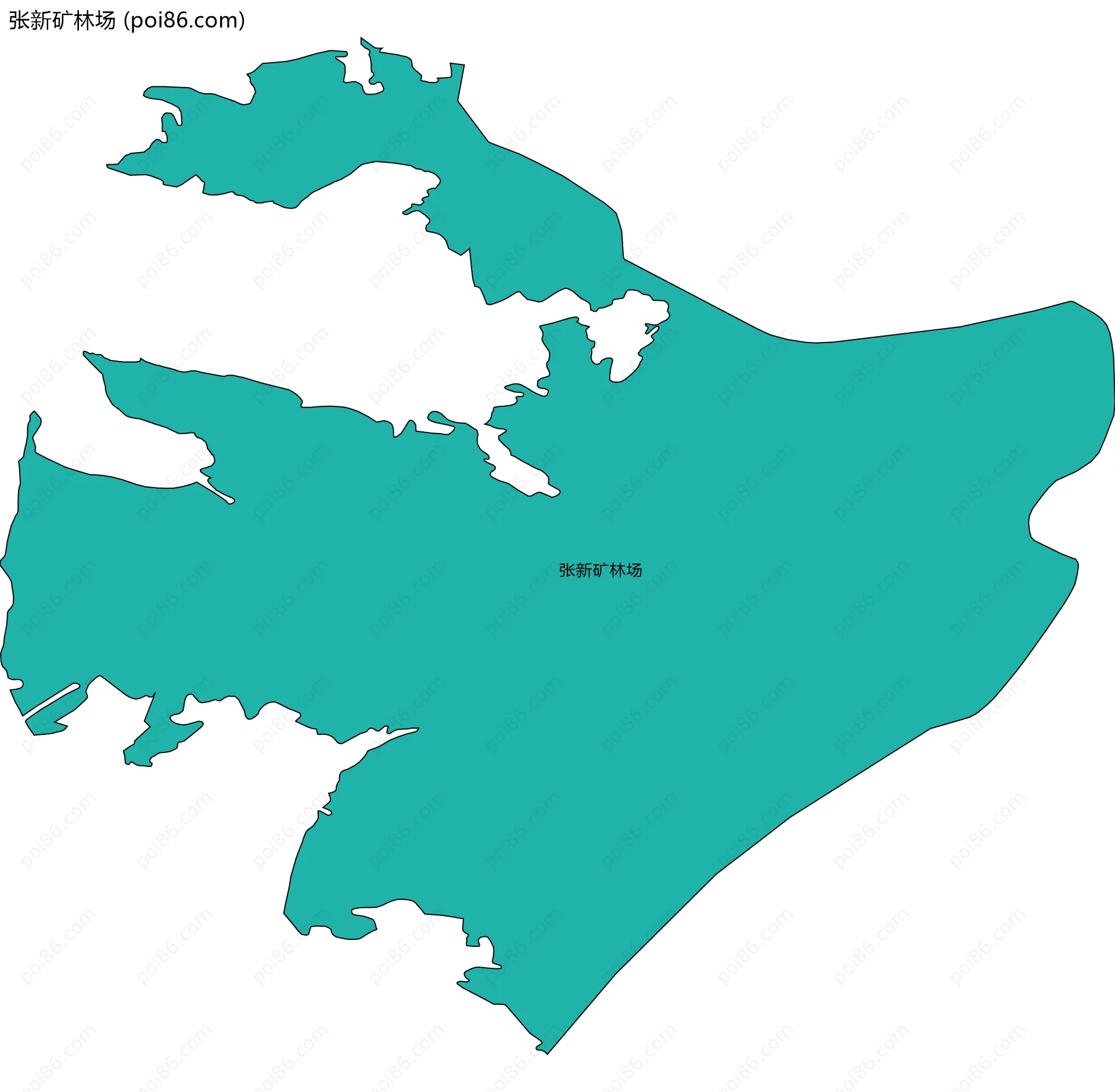 张新矿林场边界地图