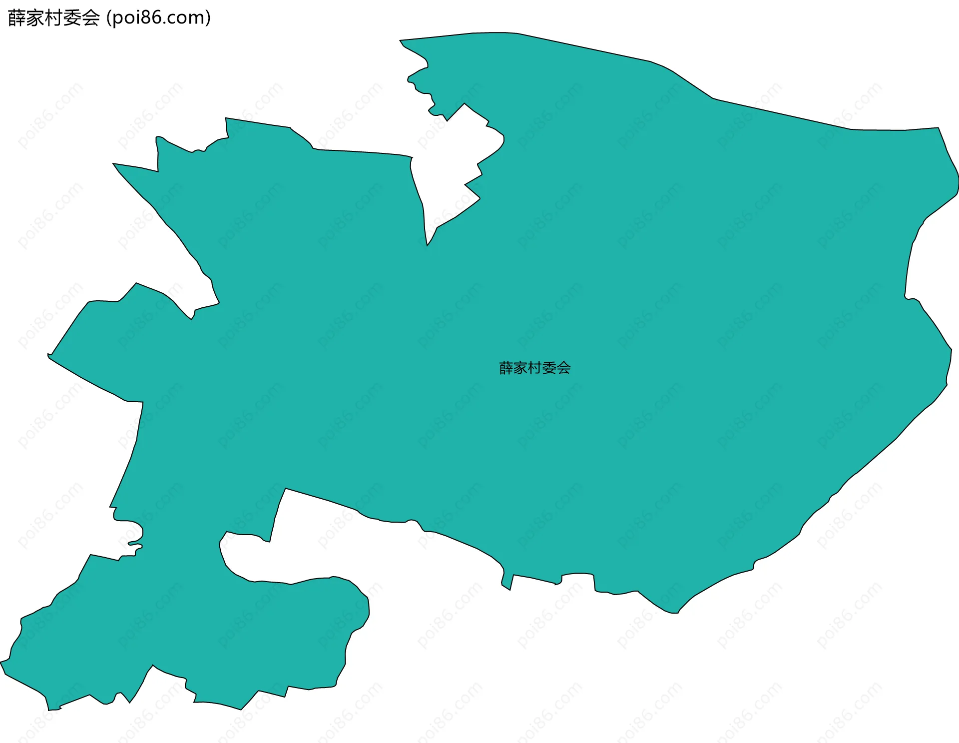 薛家村委会边界地图