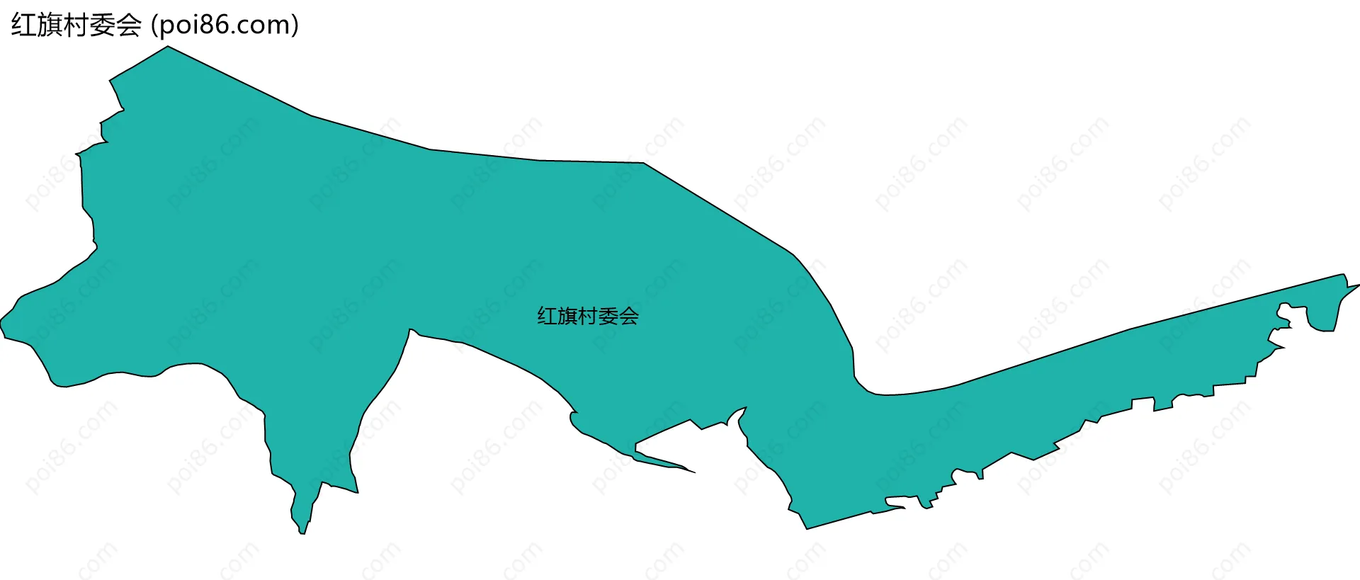 红旗村委会边界地图