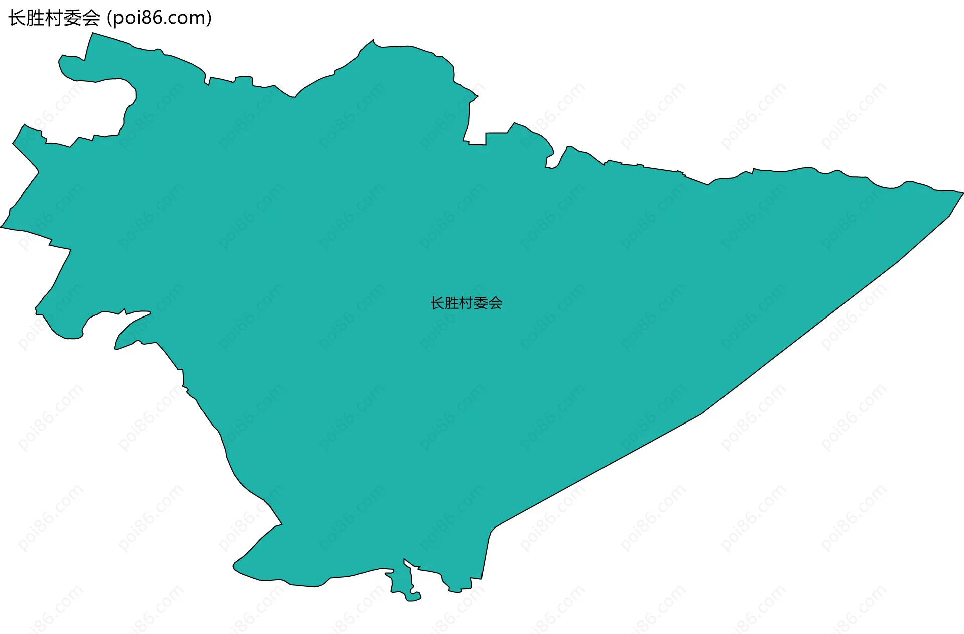 长胜村委会边界地图
