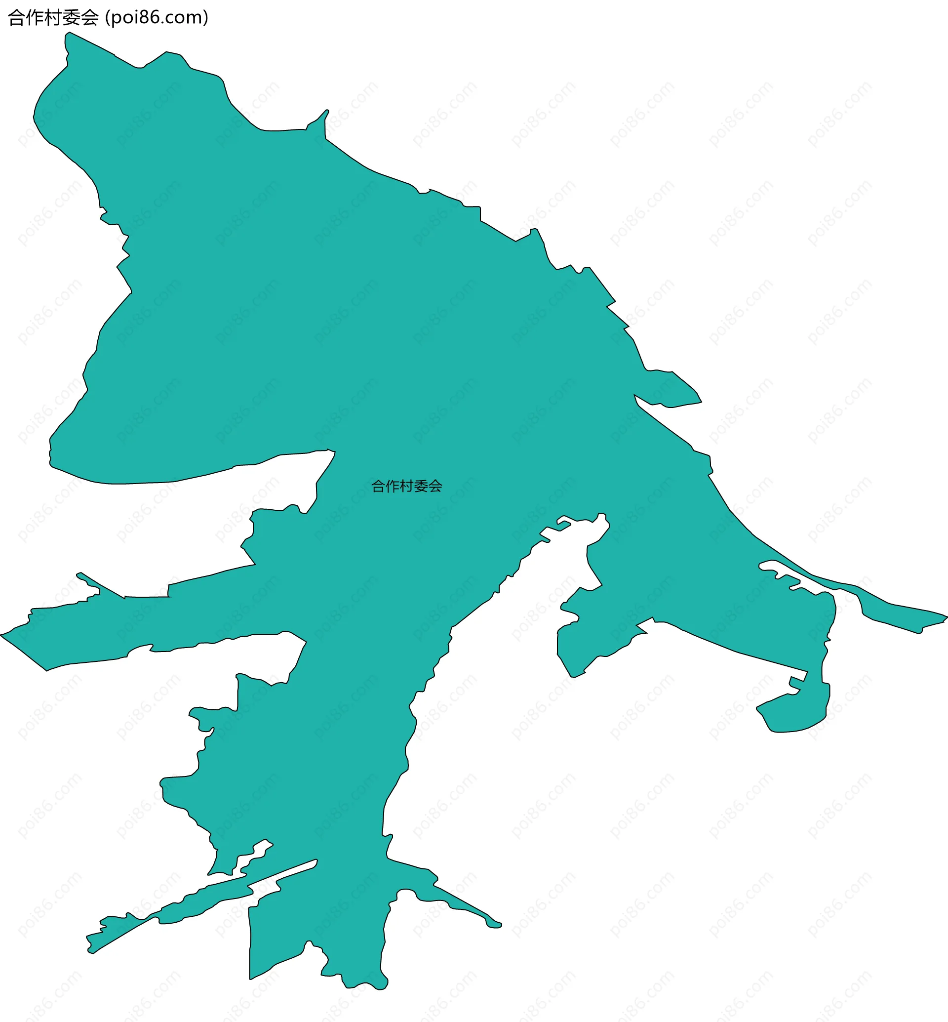 合作村委会边界地图