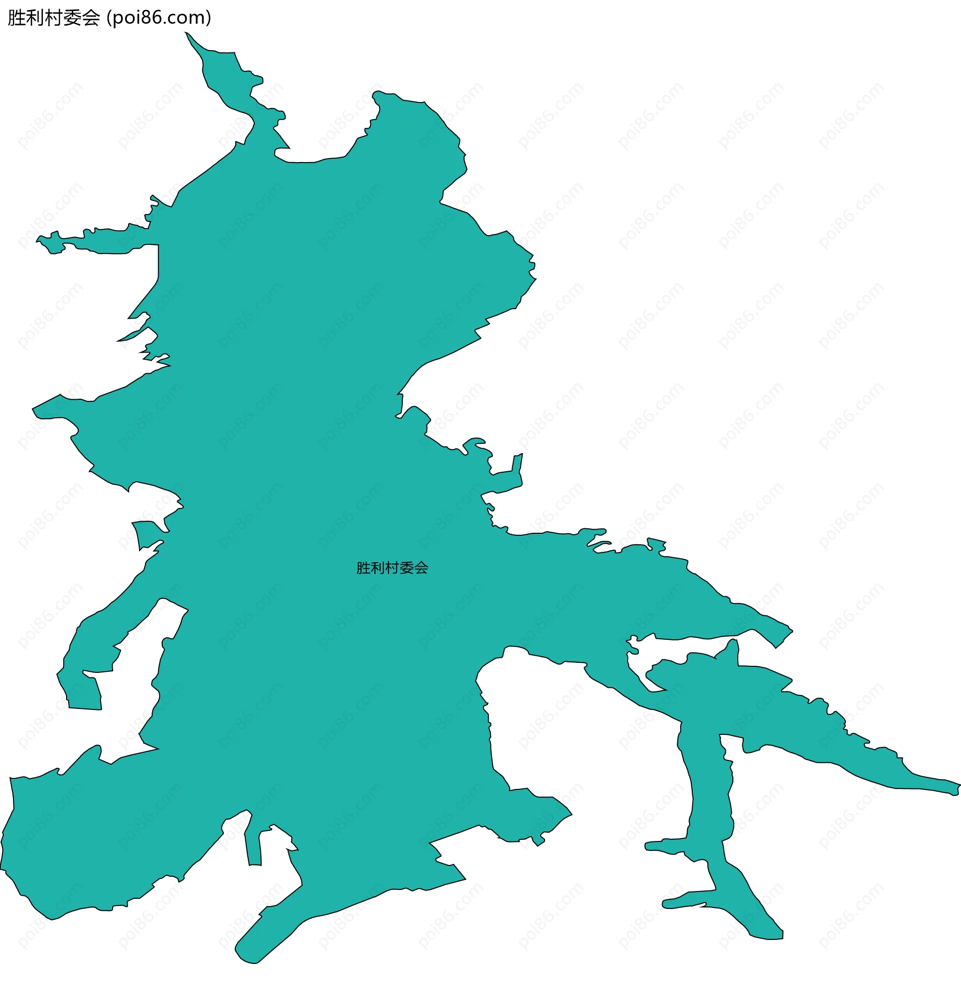 胜利村委会边界地图