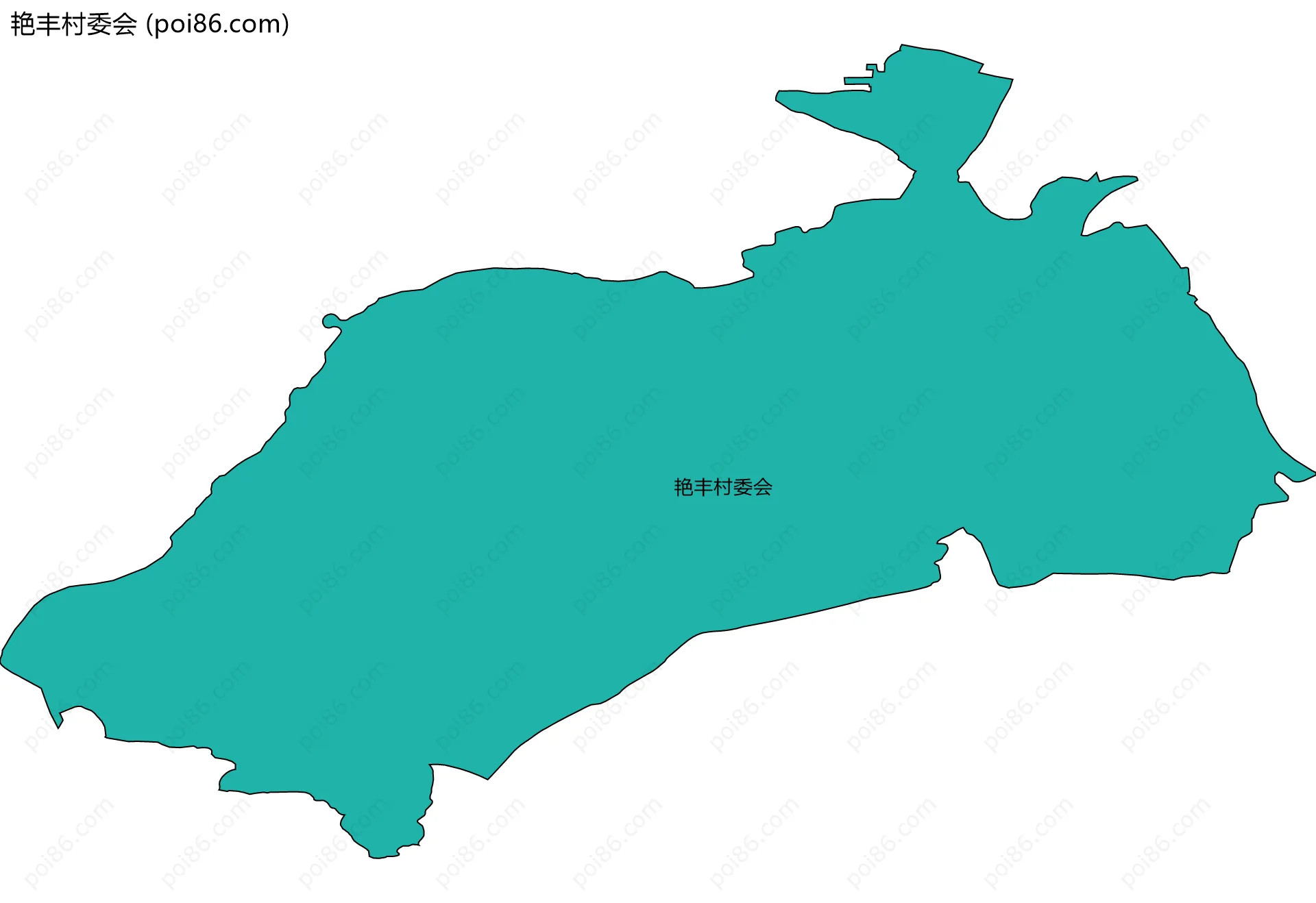 艳丰村委会边界地图