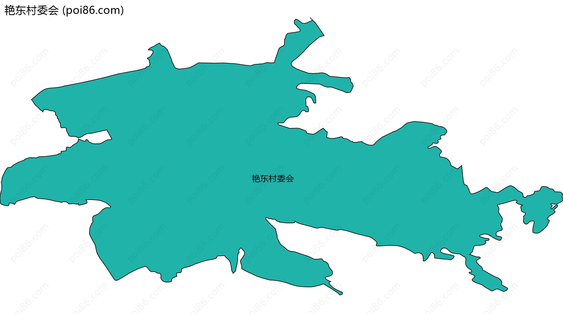 艳东村委会边界地图