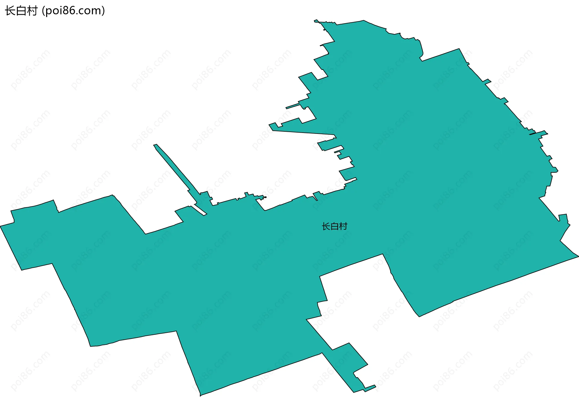 长白村边界地图