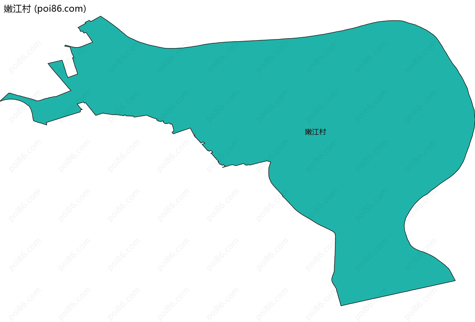 嫩江村边界地图