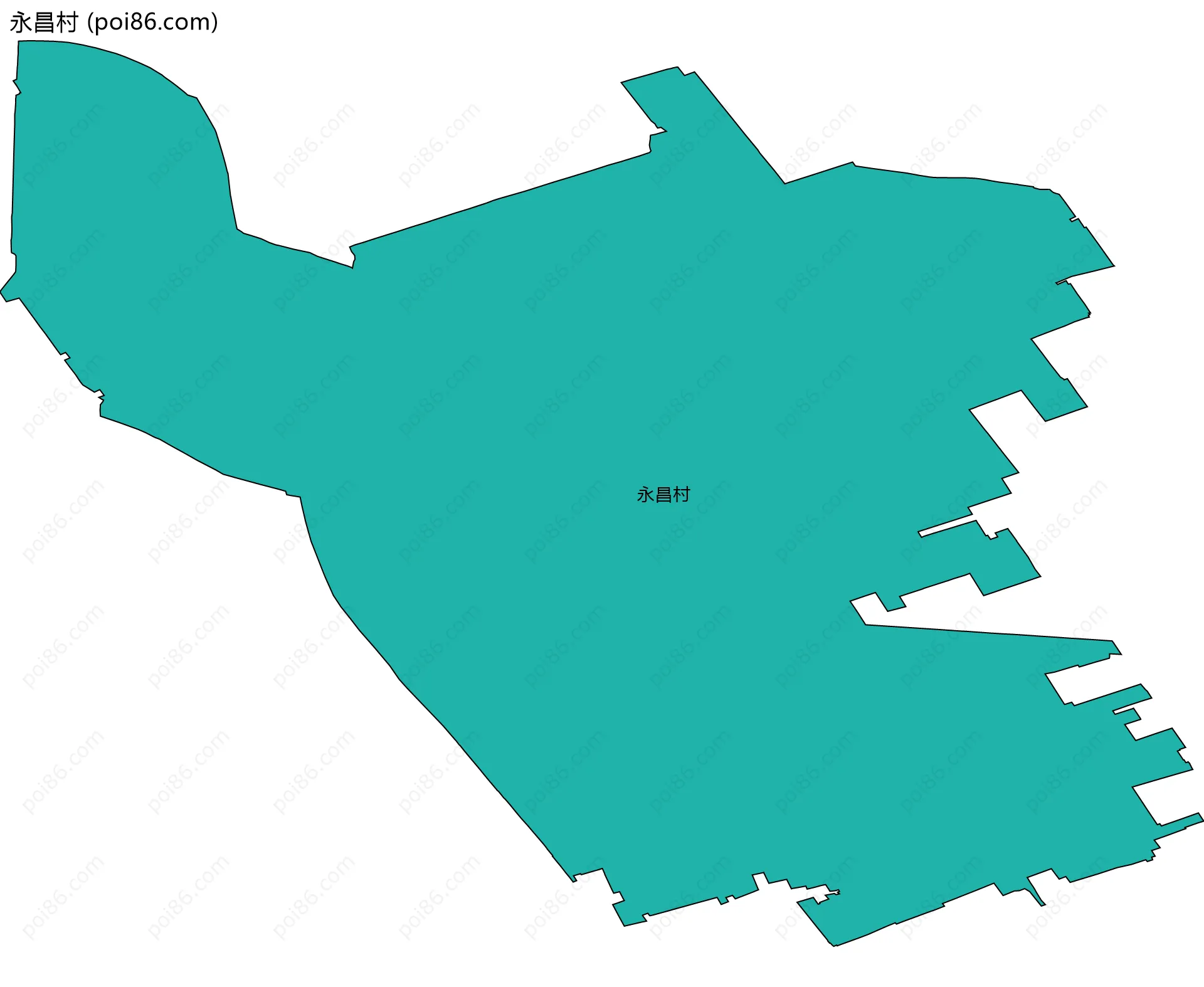 永昌村边界地图