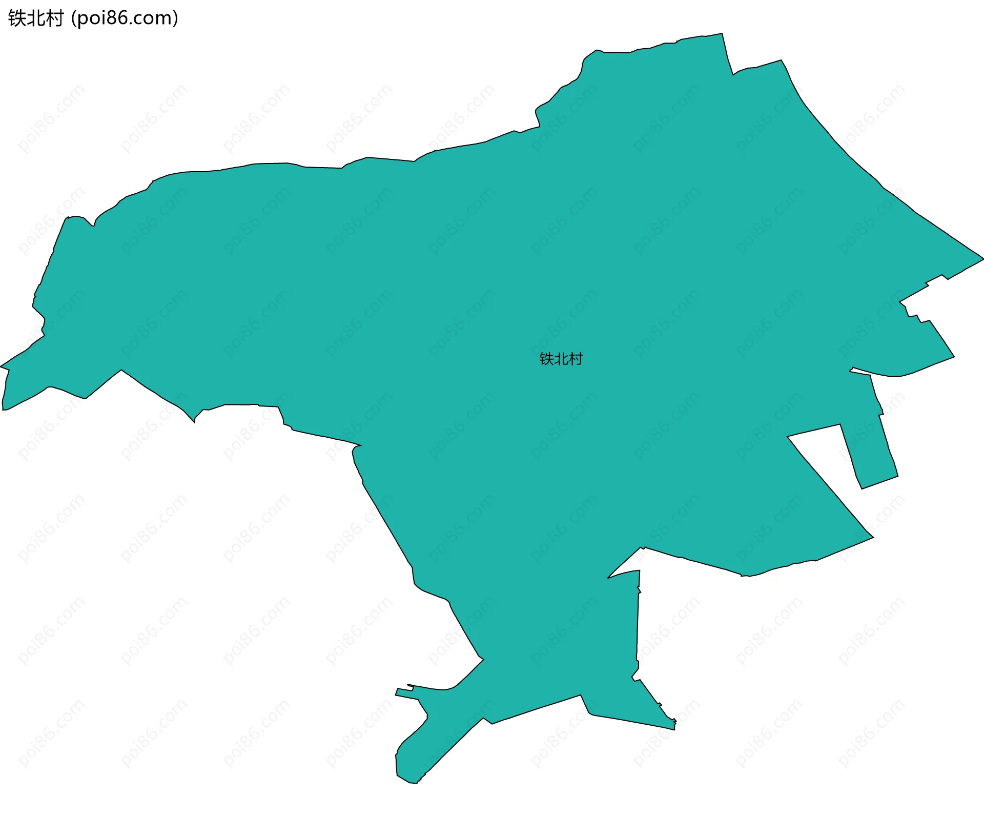 铁北村边界地图