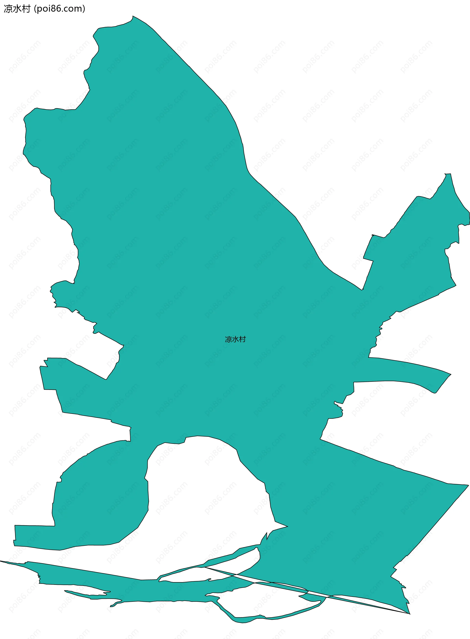 凉水村边界地图