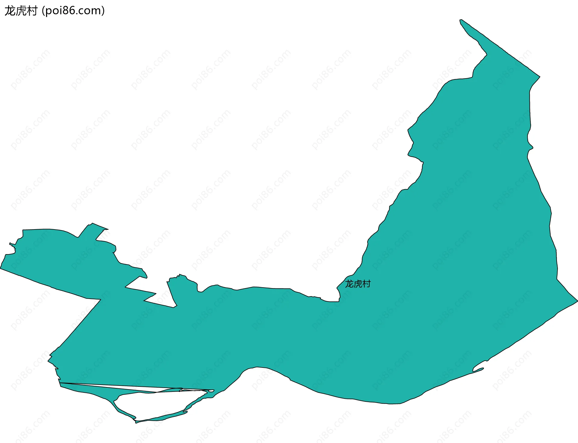 龙虎村边界地图