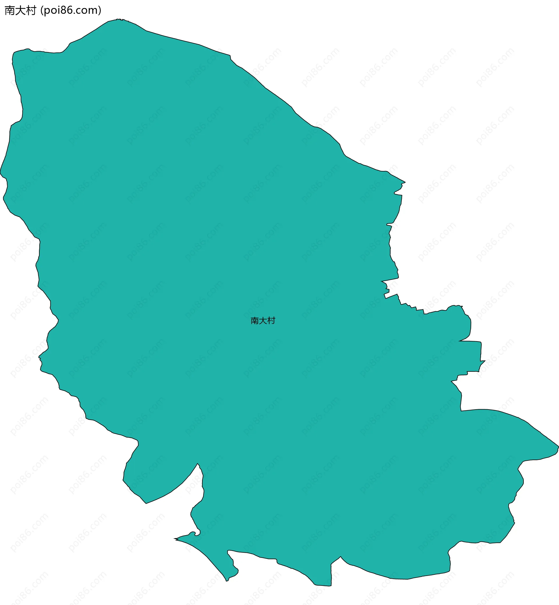 南大村边界地图
