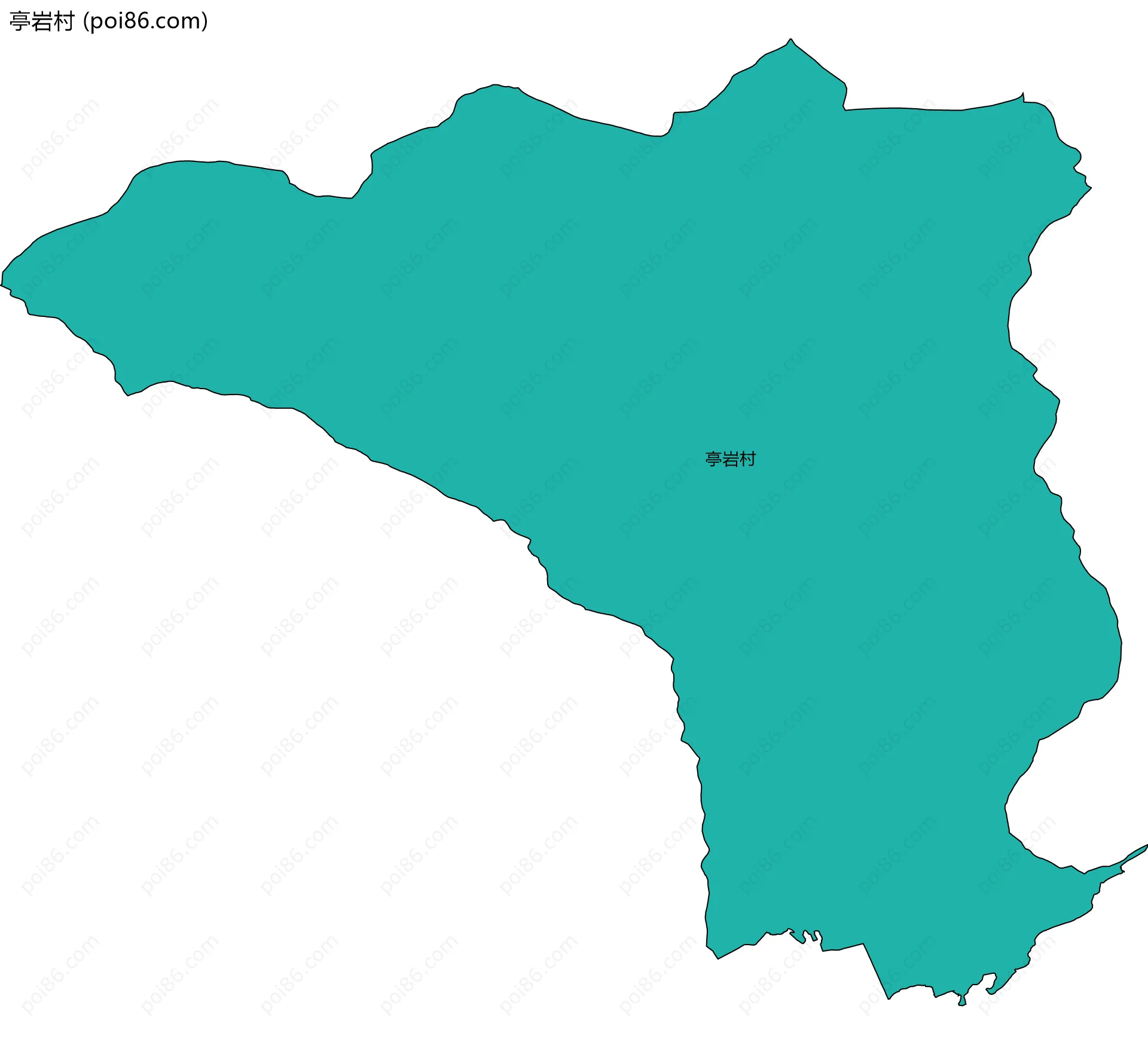 亭岩村边界地图
