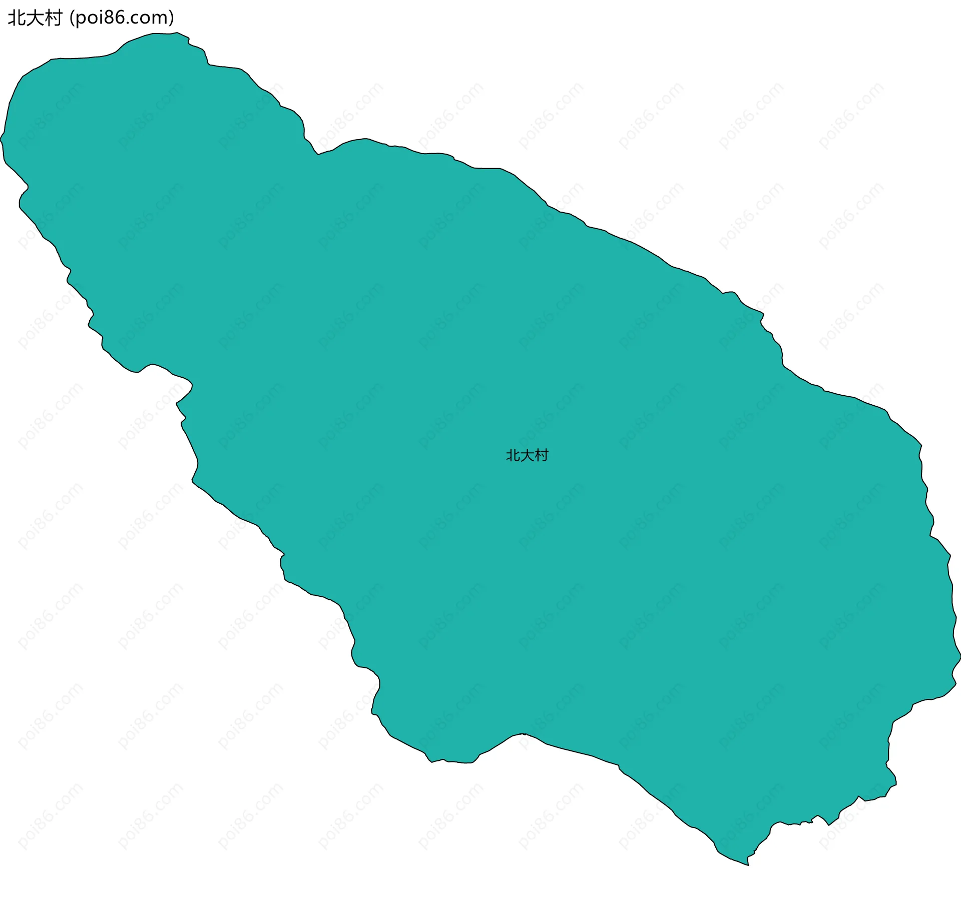 北大村边界地图
