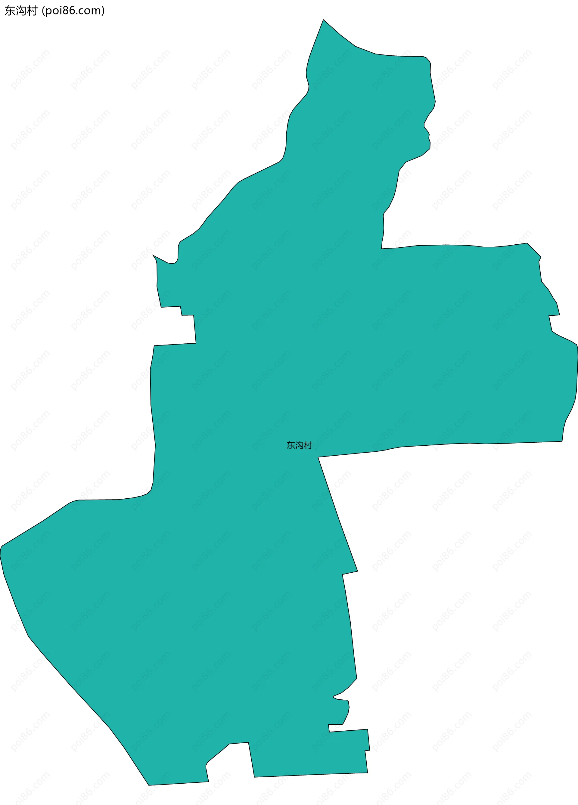 东沟村边界地图