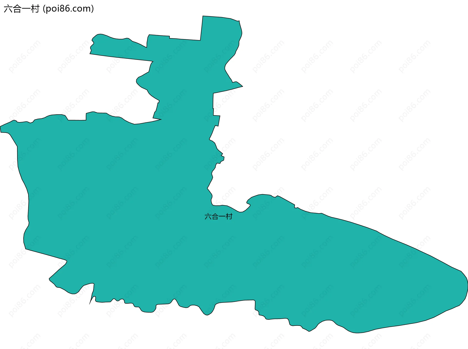 六合一村边界地图