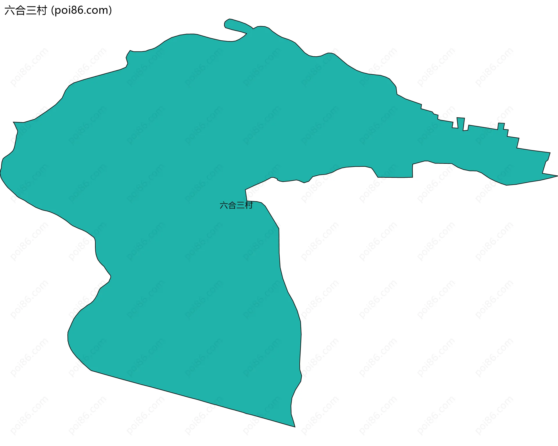 六合三村边界地图