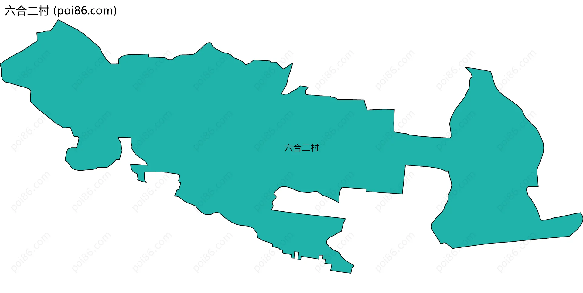 六合二村边界地图