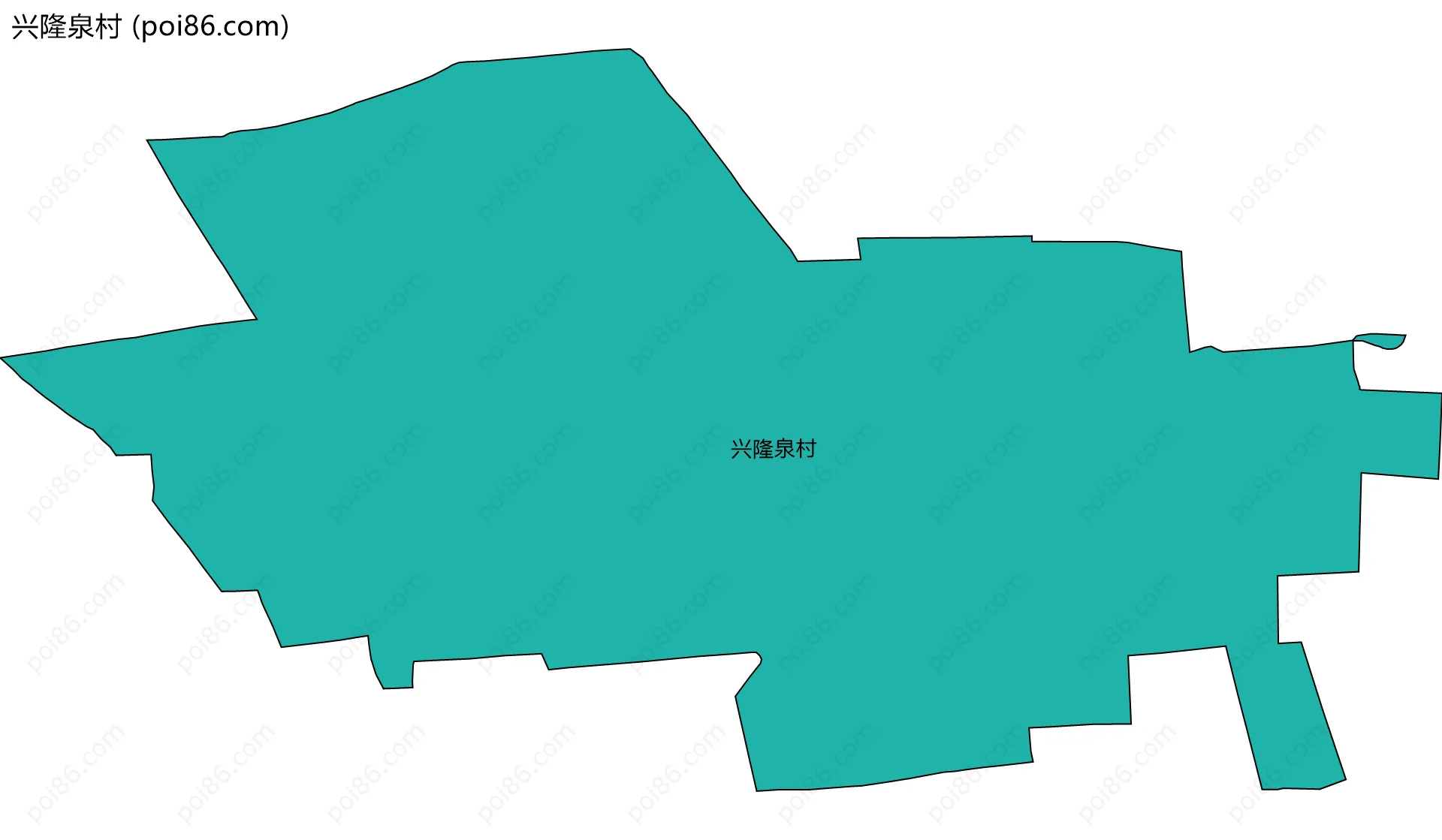 兴隆泉村边界地图