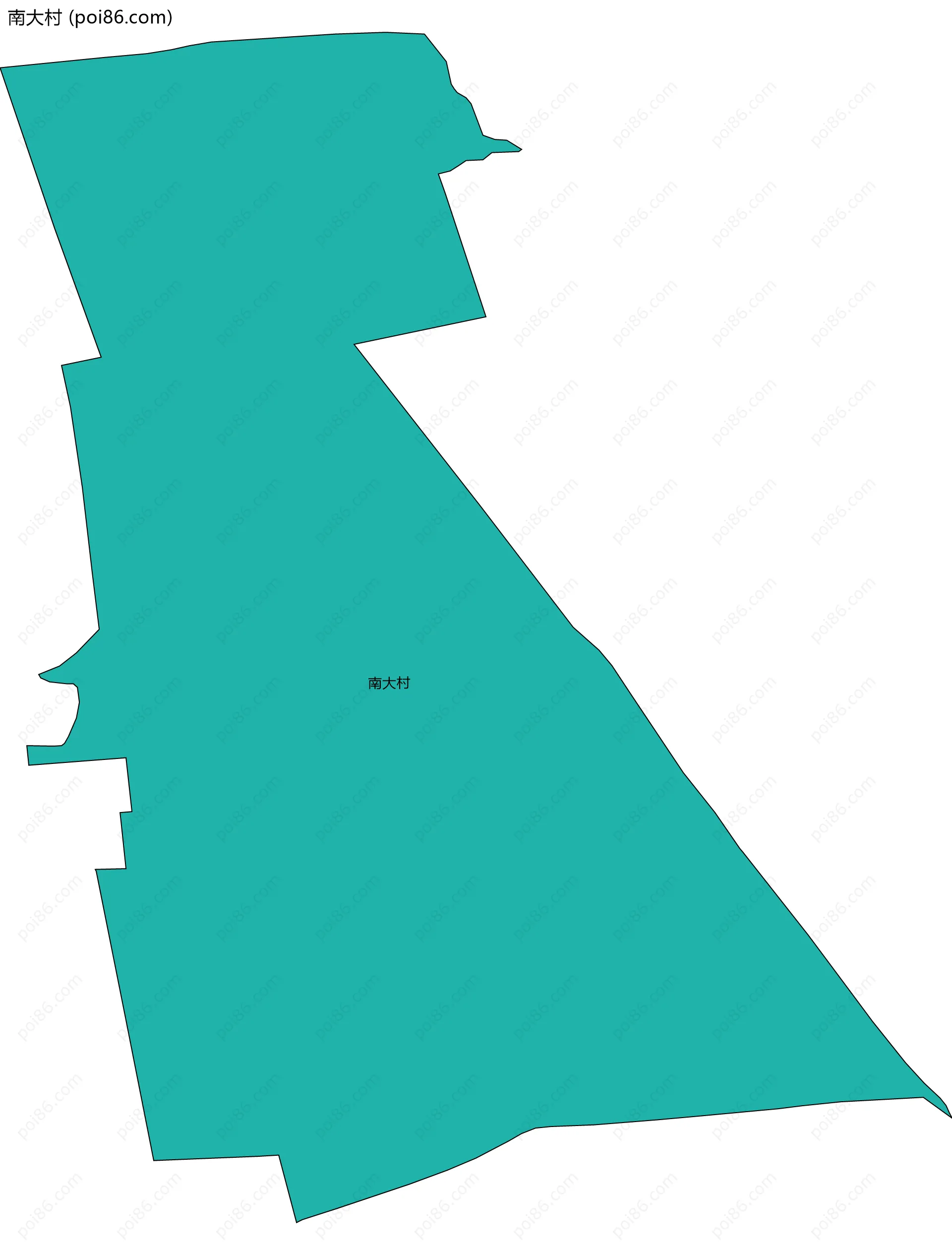 南大村边界地图