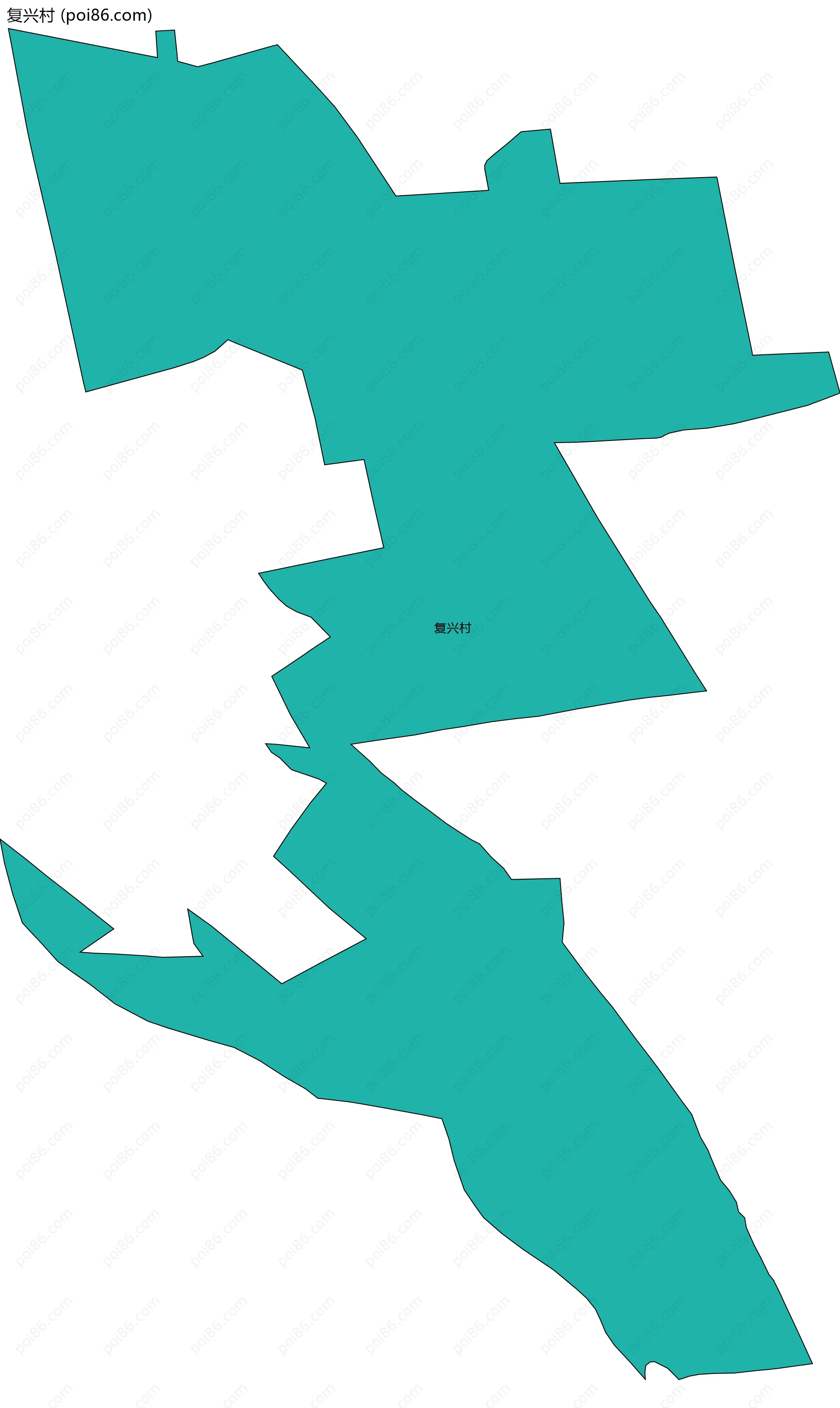 复兴村边界地图