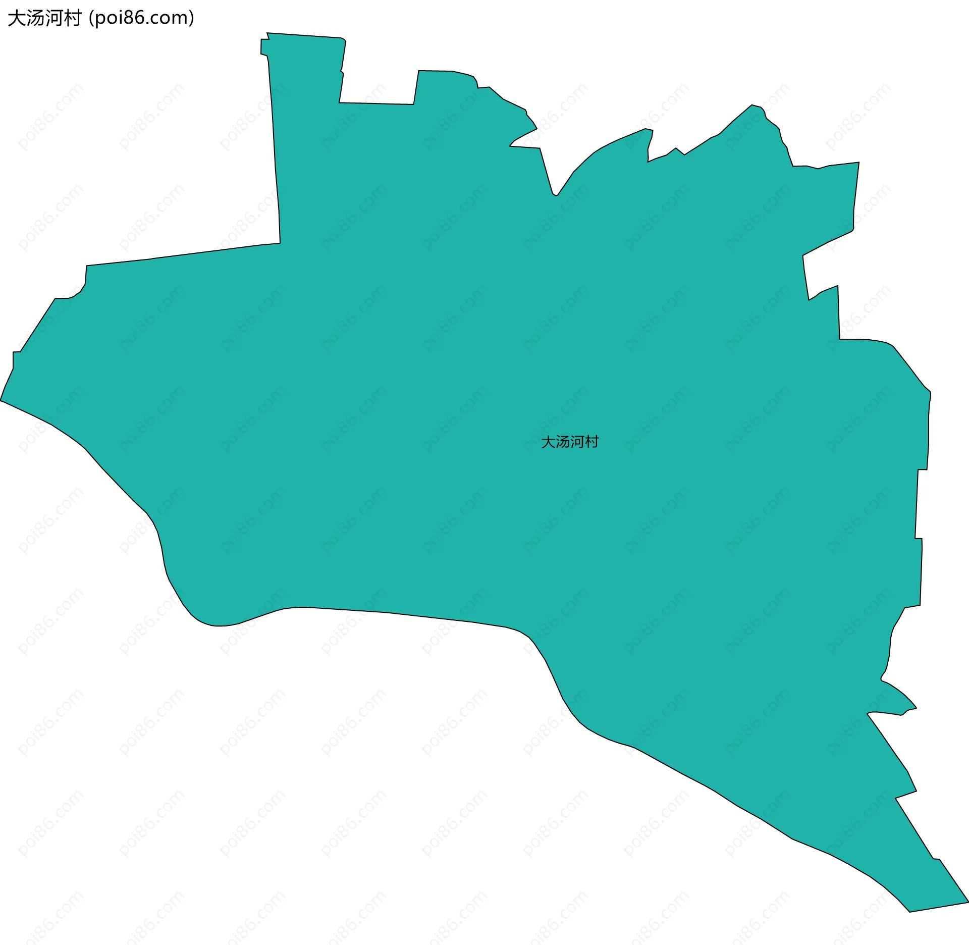 大汤河村边界地图
