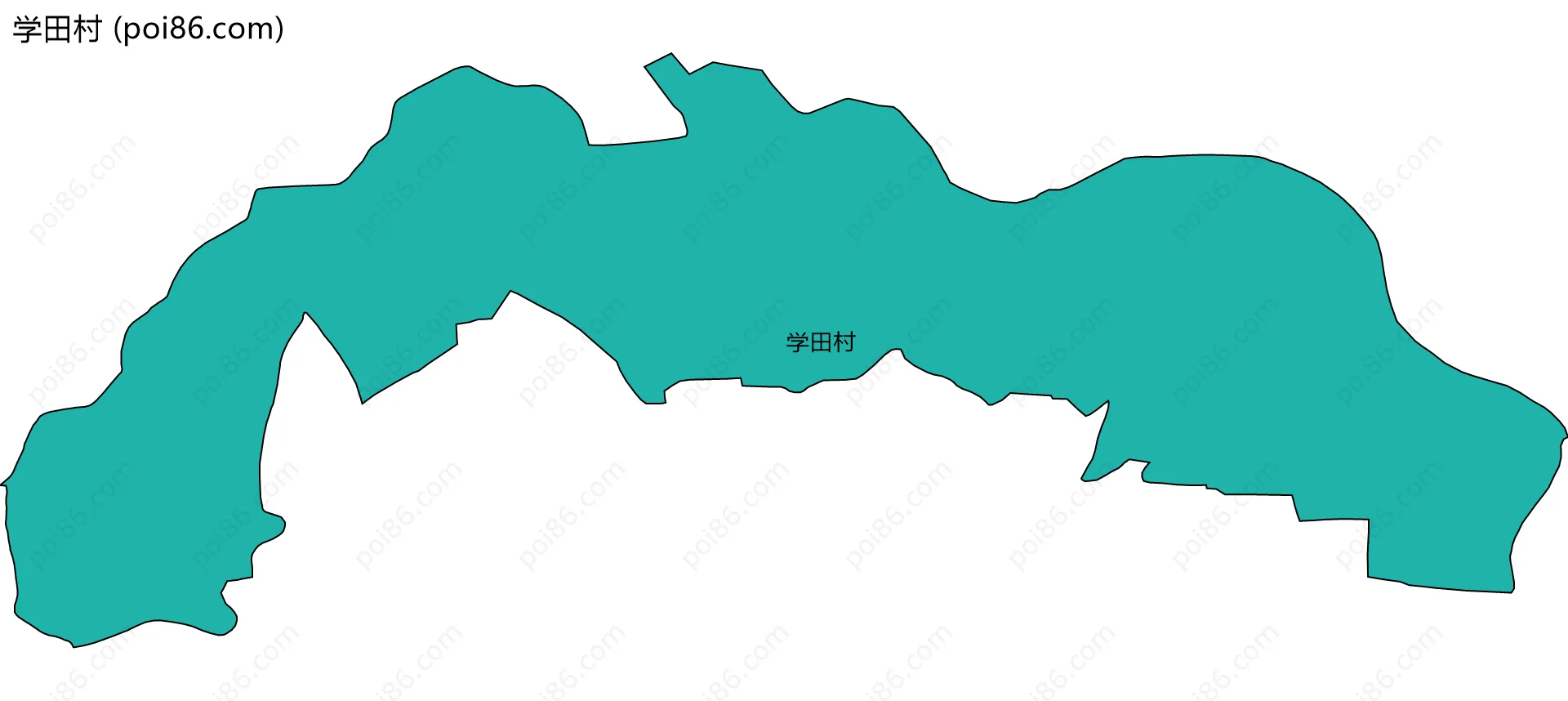 学田村边界地图