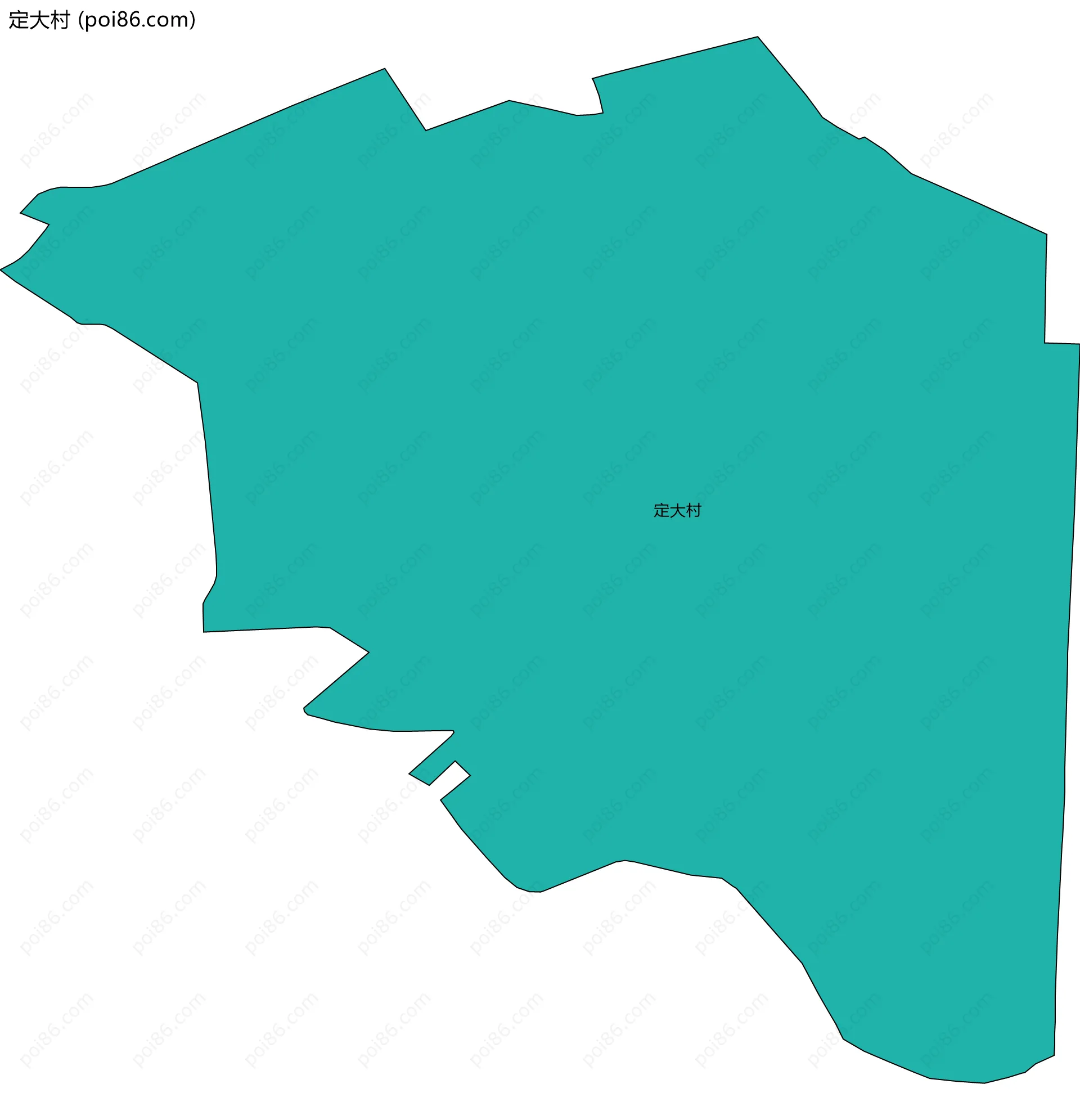 定大村边界地图