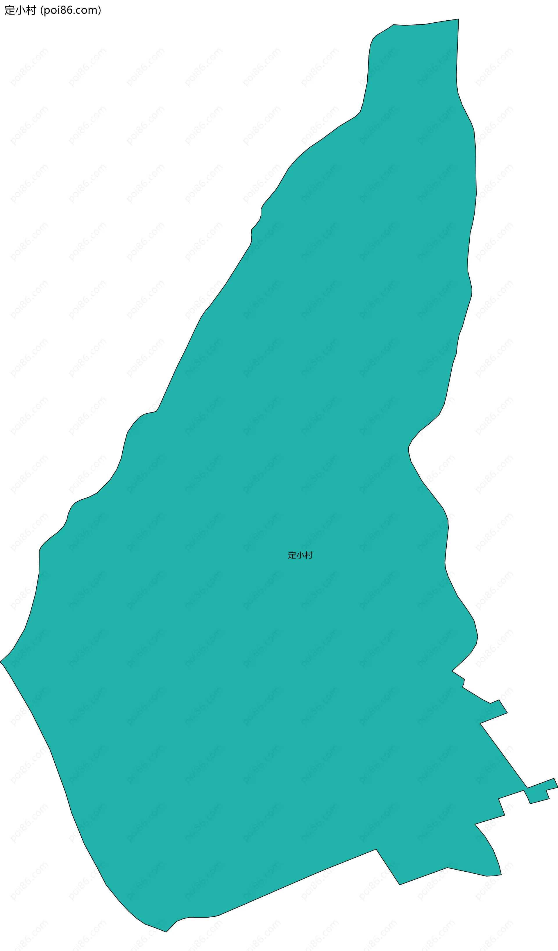 定小村边界地图