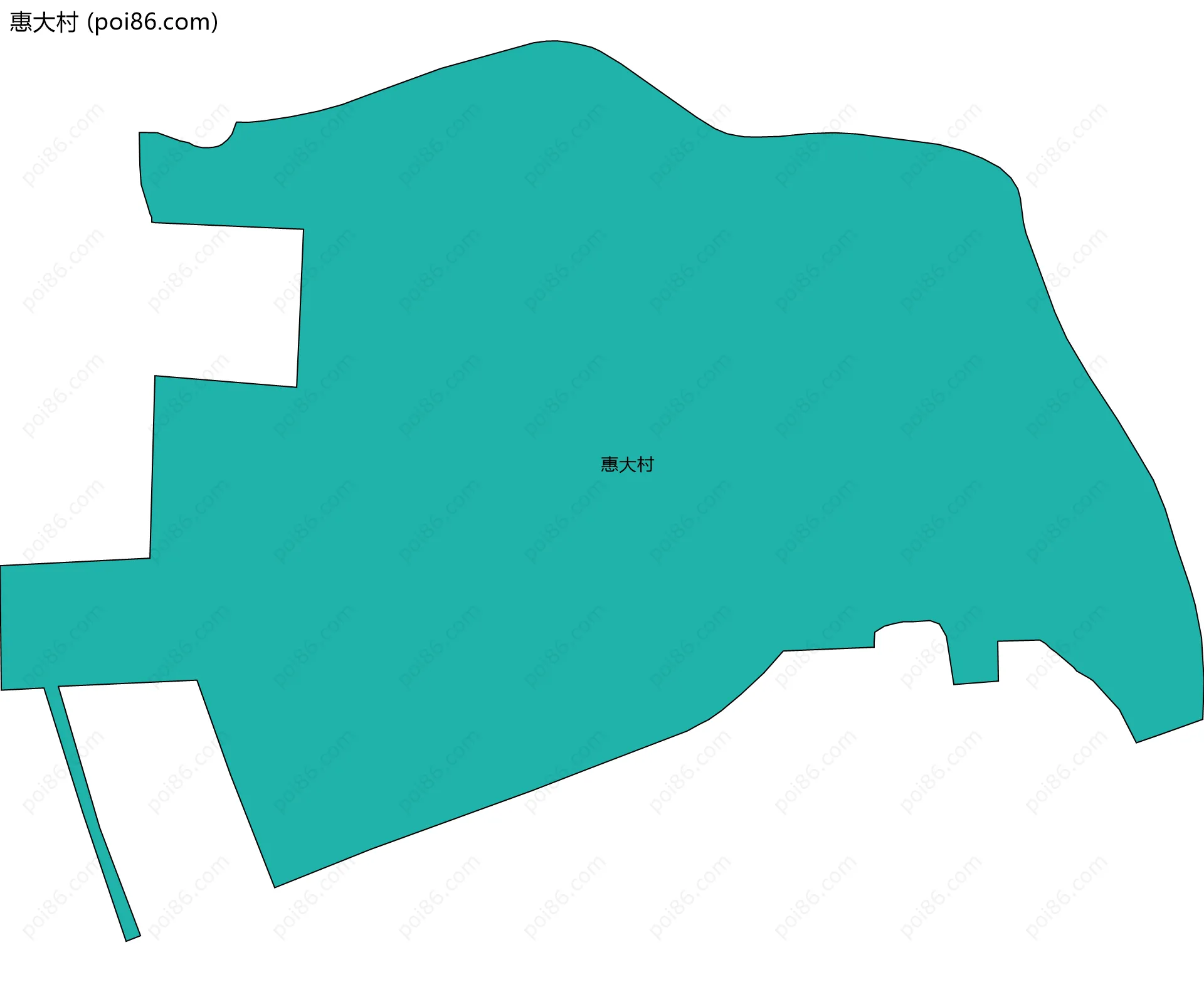 惠大村边界地图