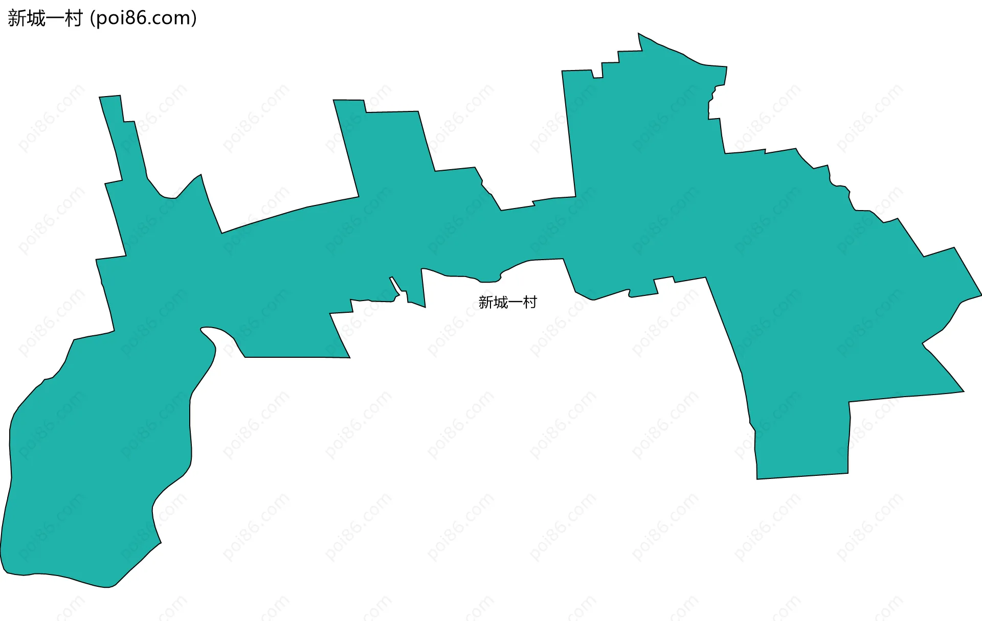 新城一村边界地图
