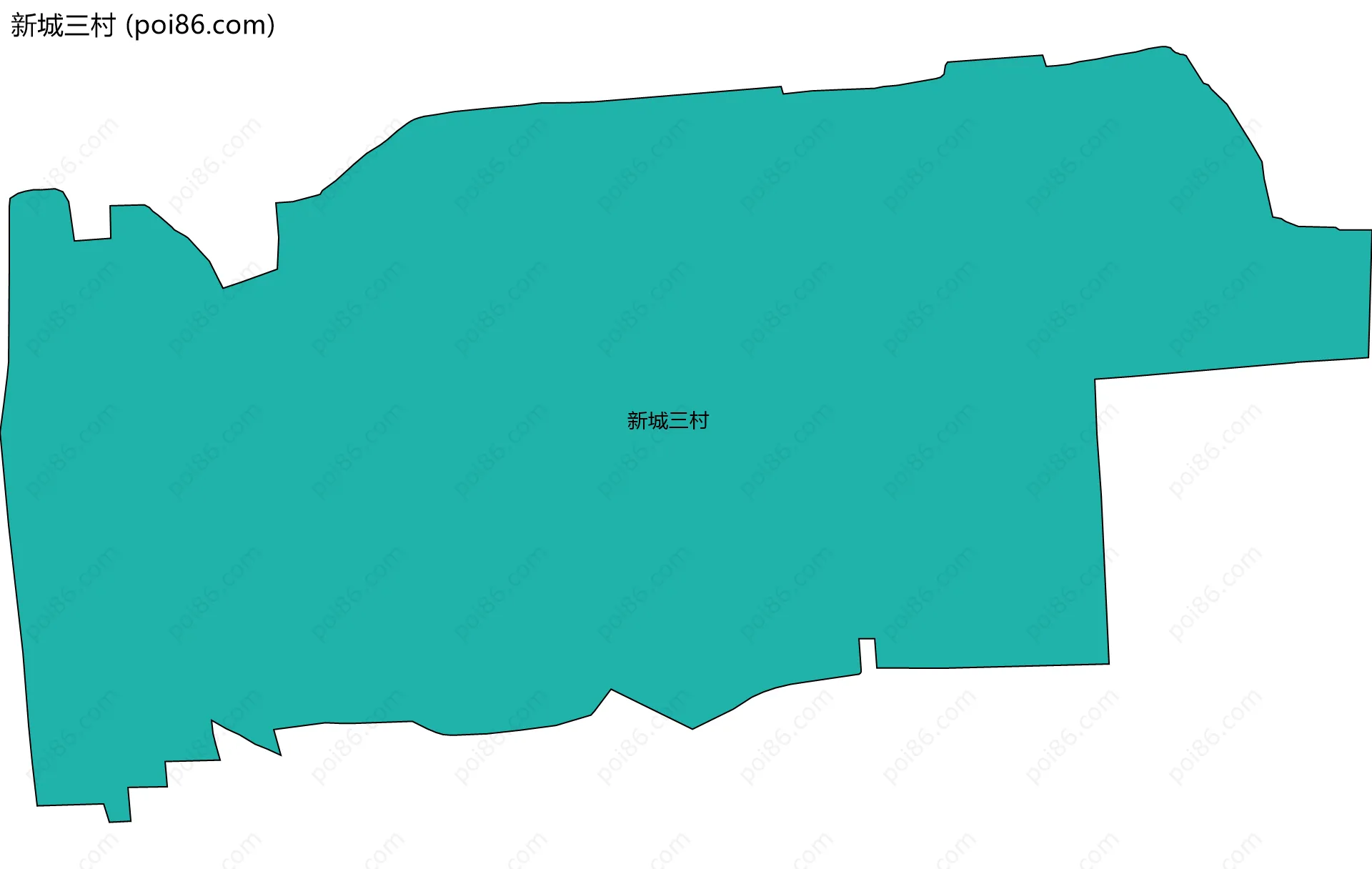 新城三村边界地图