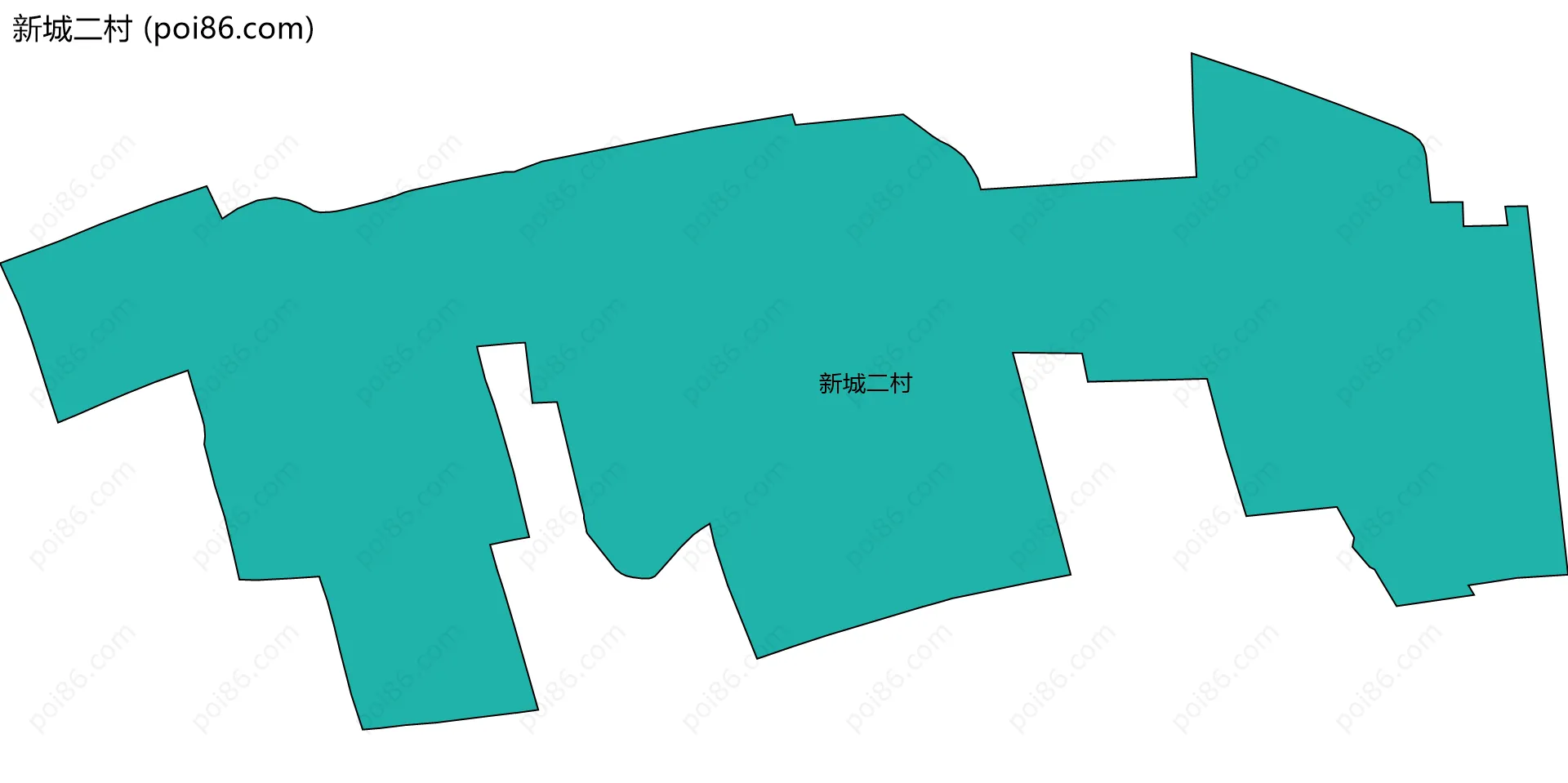 新城二村边界地图