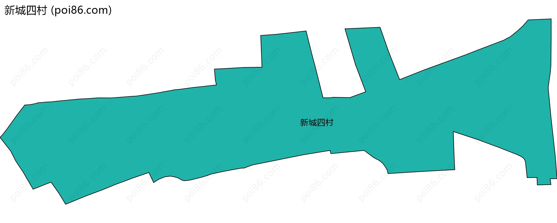 新城四村边界地图