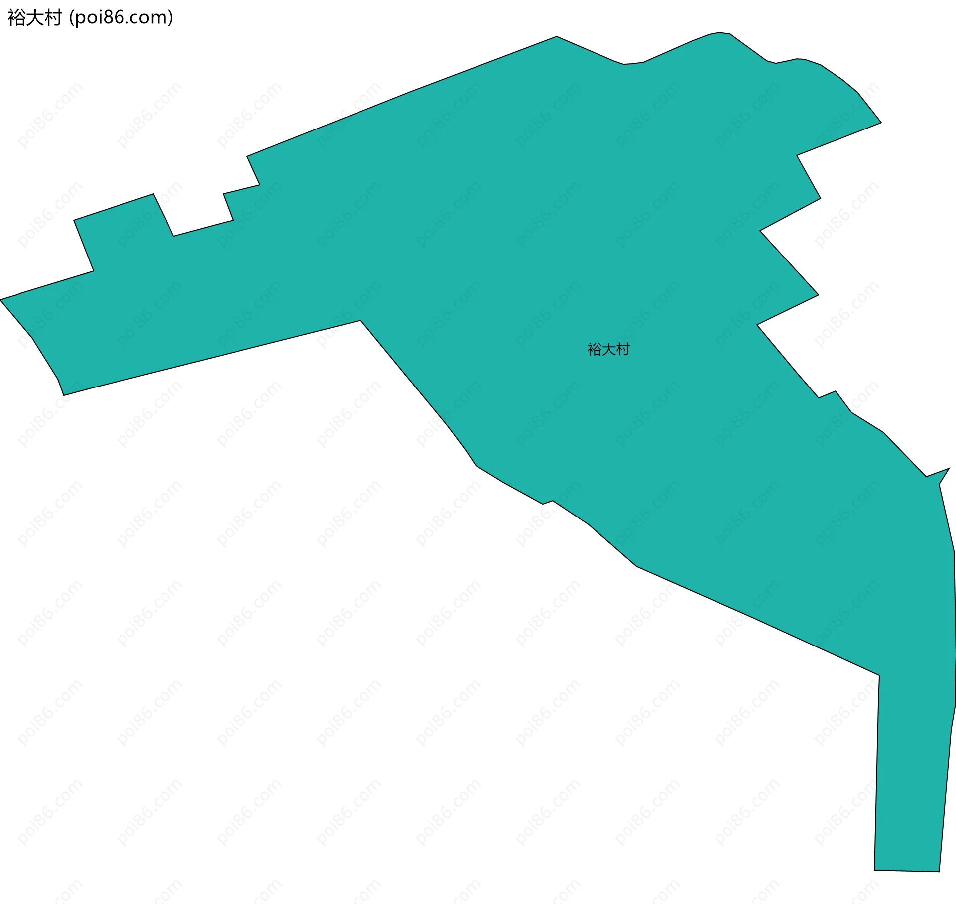 裕大村边界地图