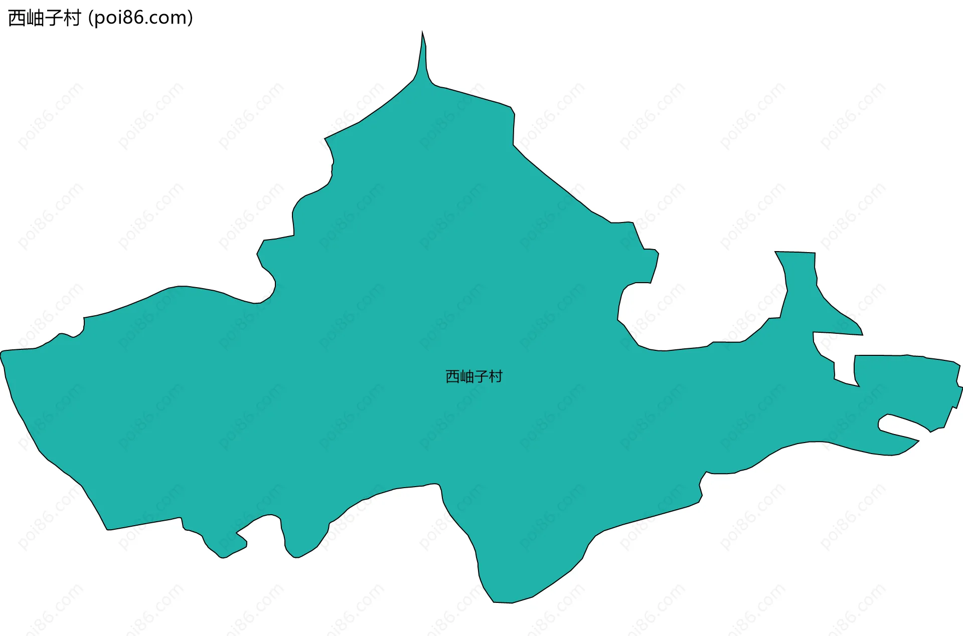 西岫子村边界地图