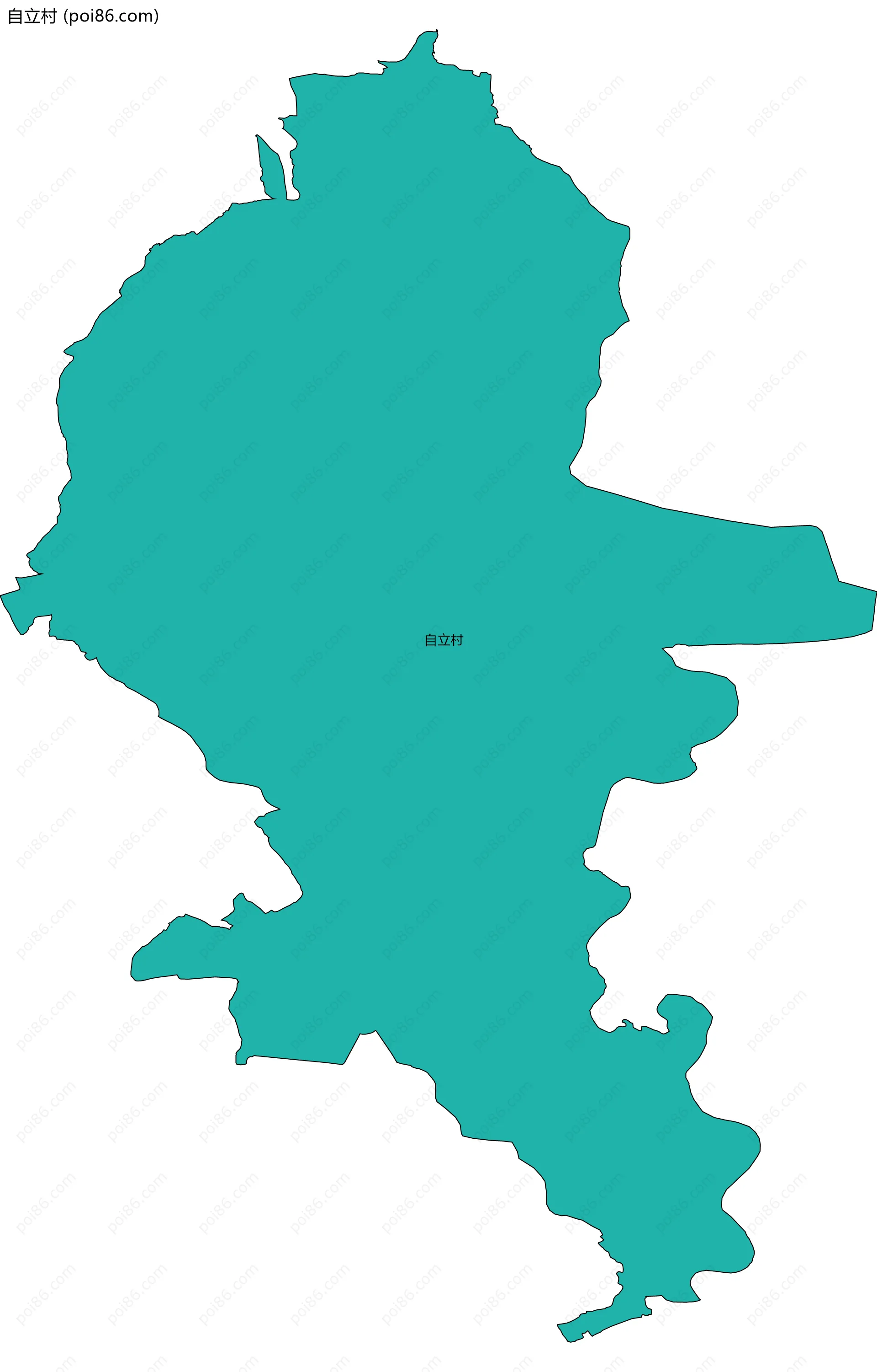 自立村边界地图