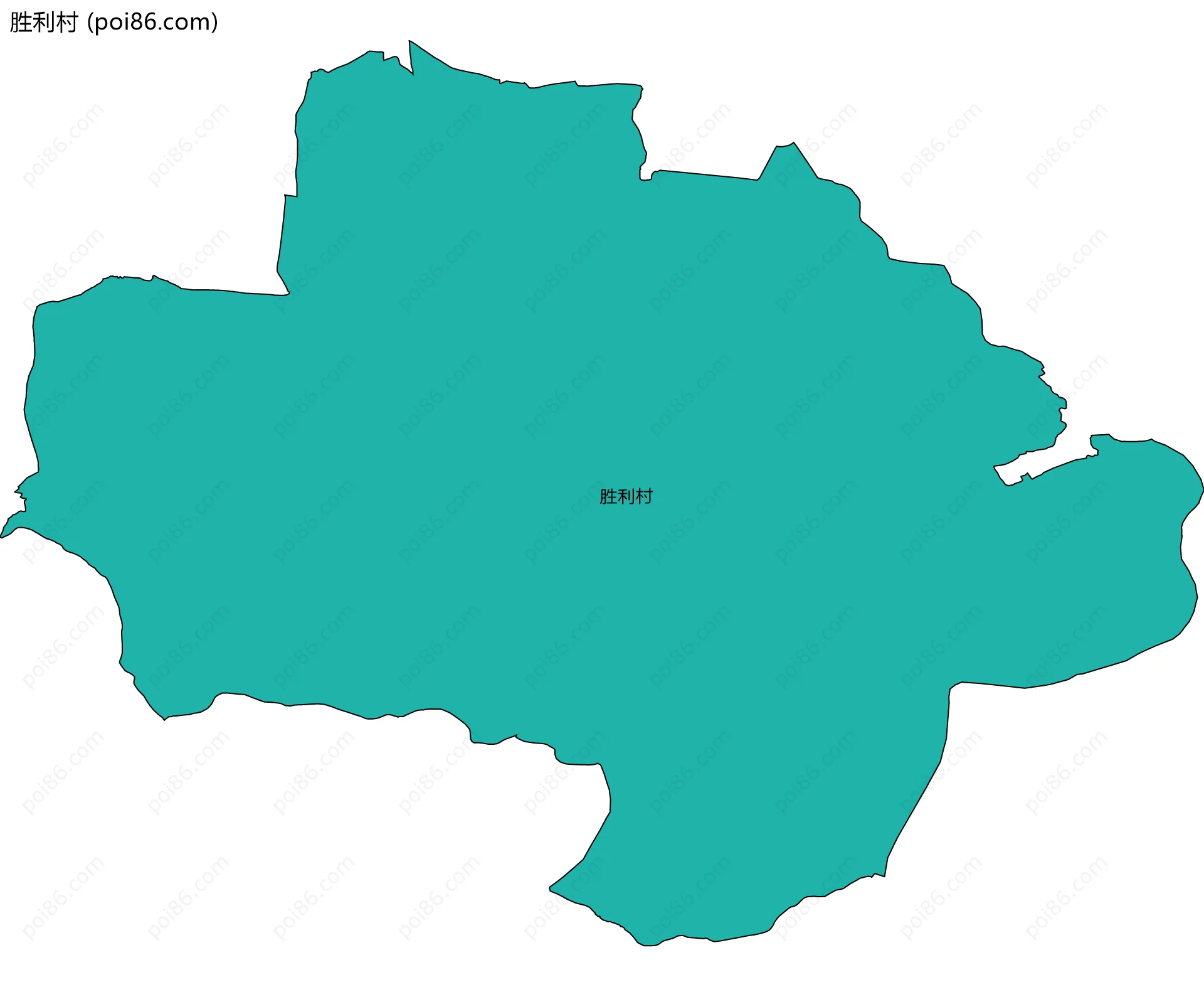 胜利村边界地图
