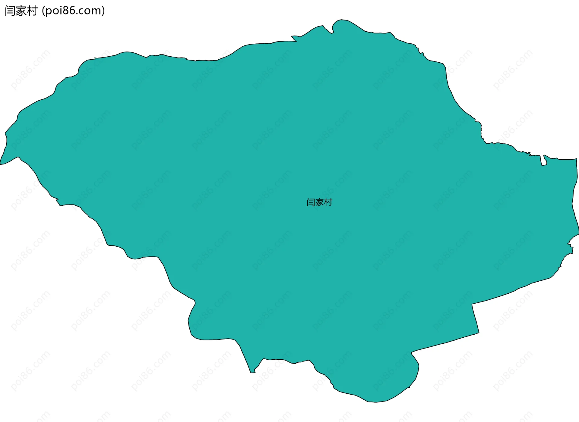 闫家村边界地图