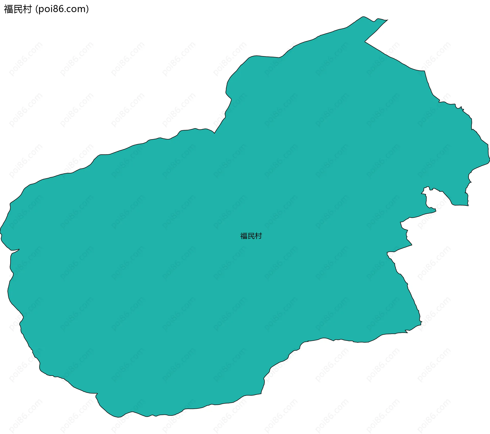 福民村边界地图