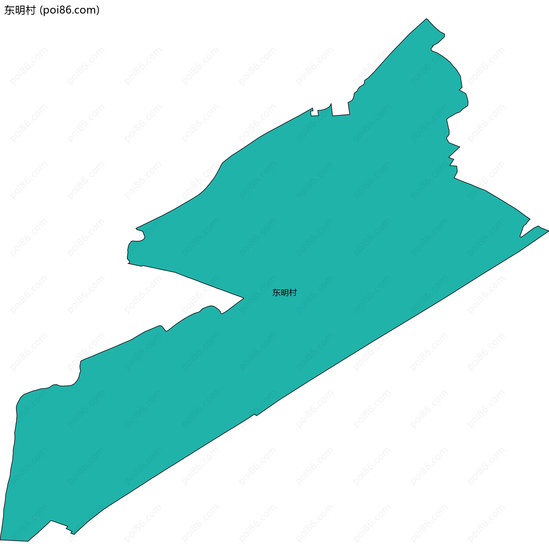 东明村边界地图