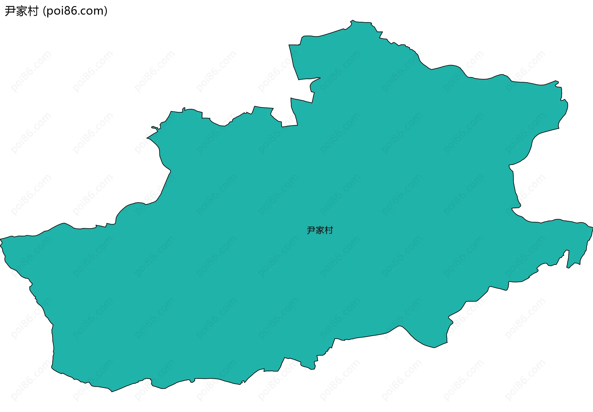 尹家村边界地图