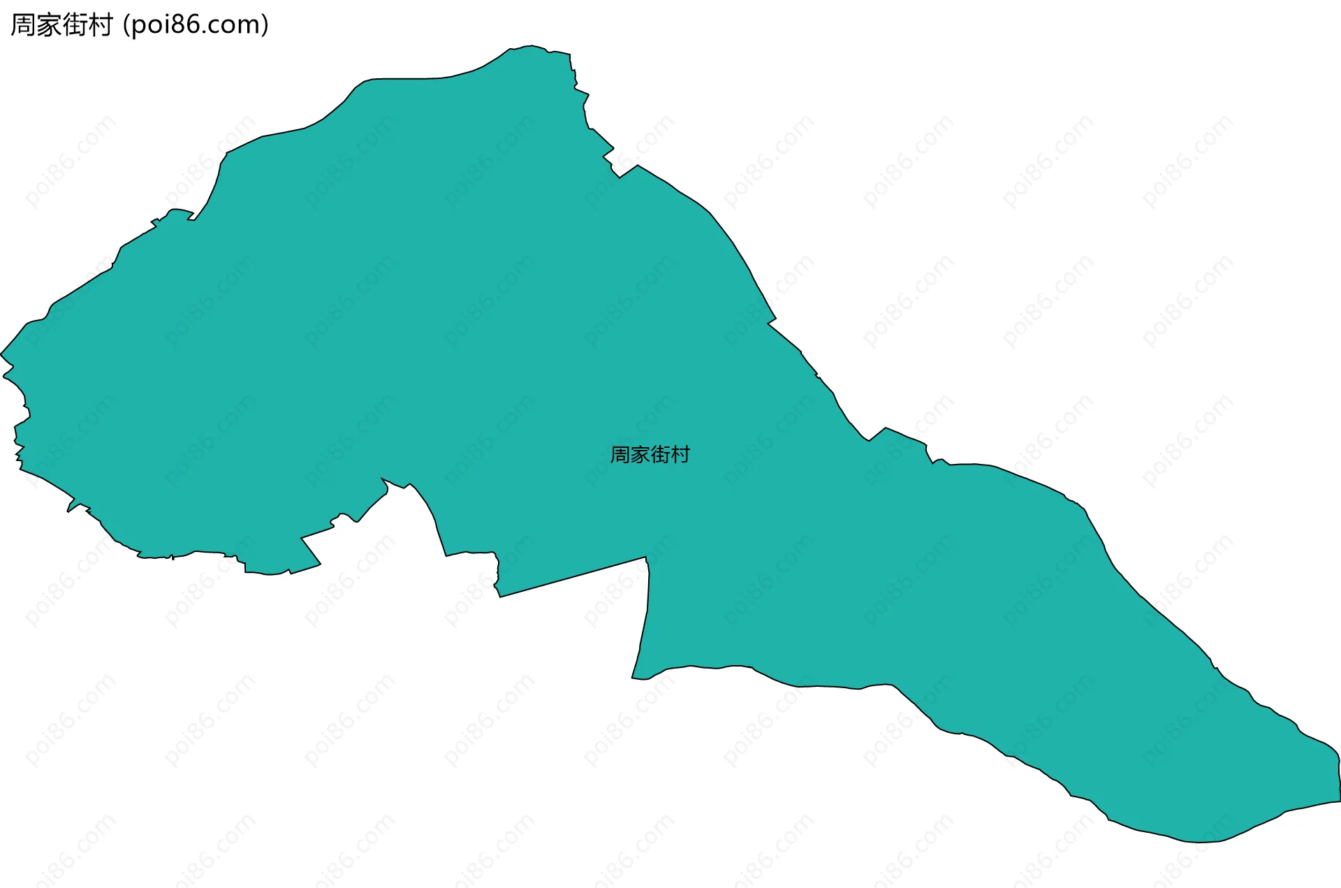 周家街村边界地图
