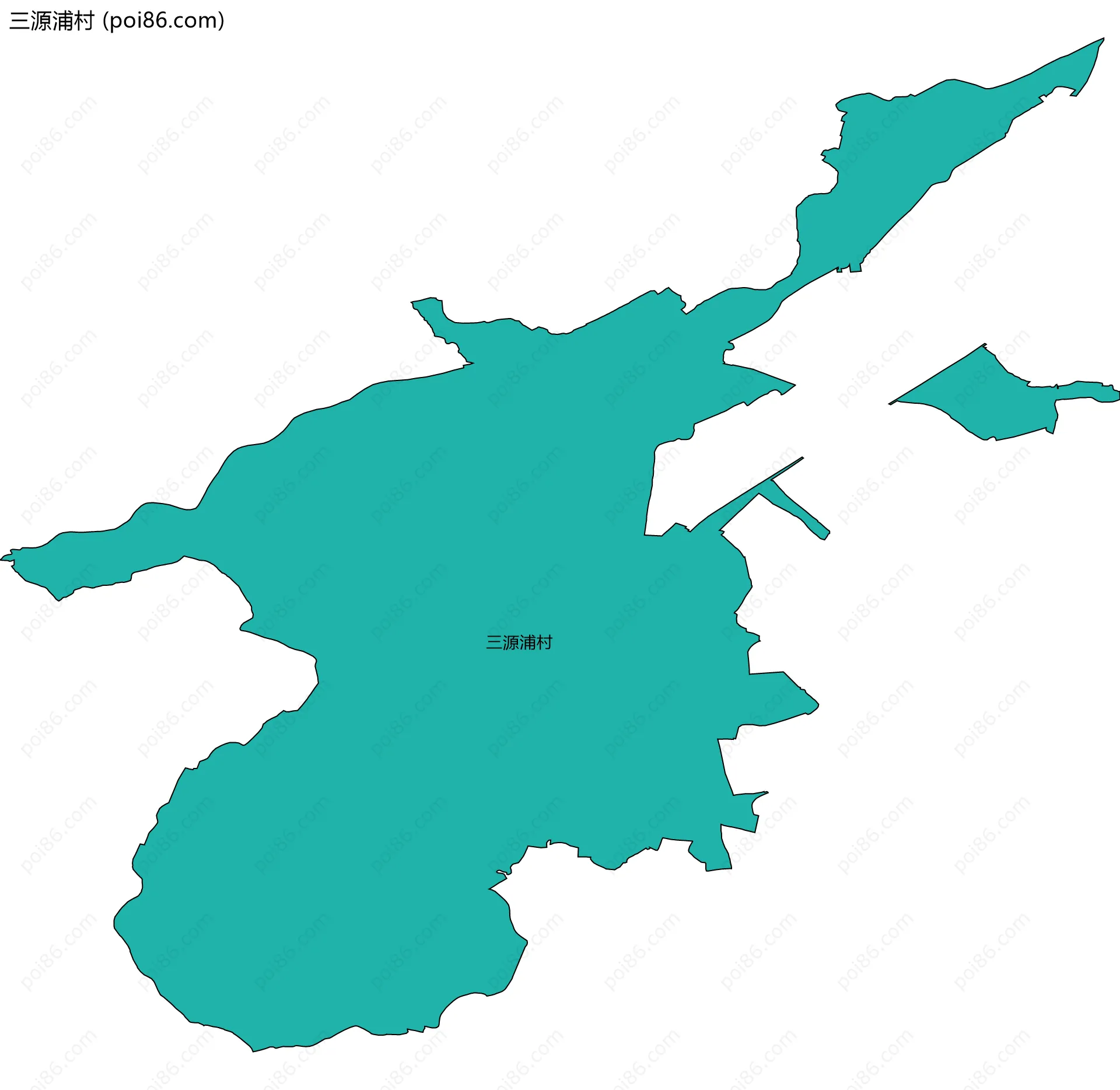 三源浦村边界地图